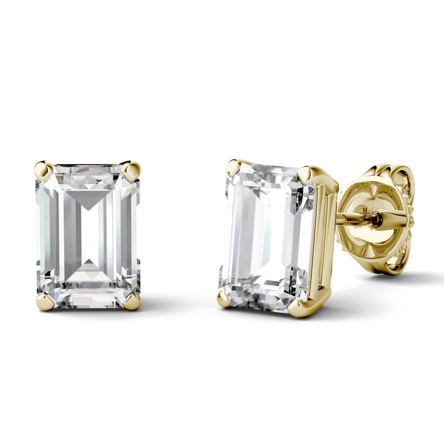 3.50 CTW DEW Emerald Forever One™ Moissanite Stud Earrings