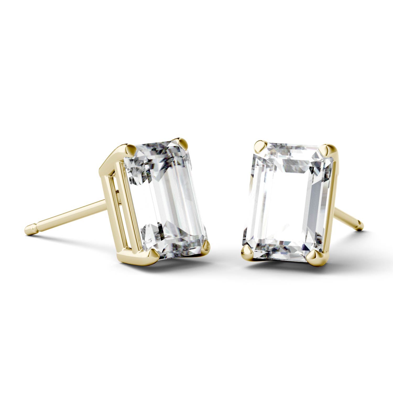 3.50 CTW DEW Emerald Forever One™ Moissanite Stud Earrings