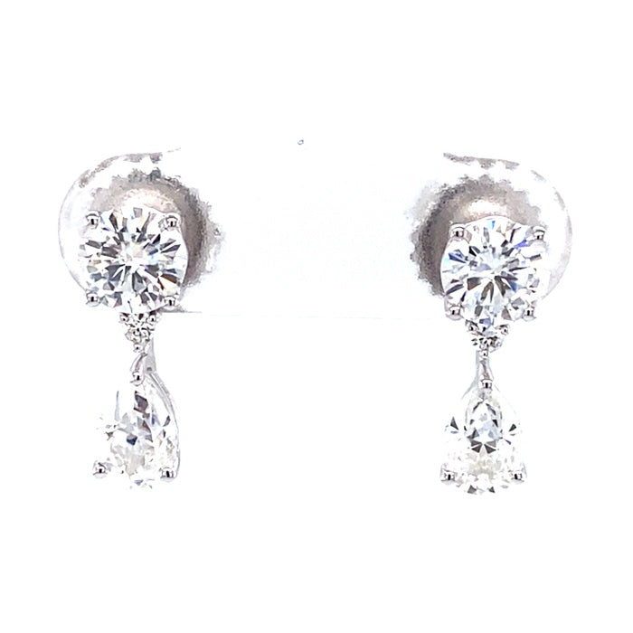 1.90 CTW DEW Pear Forever One™ Moissanite Earrings