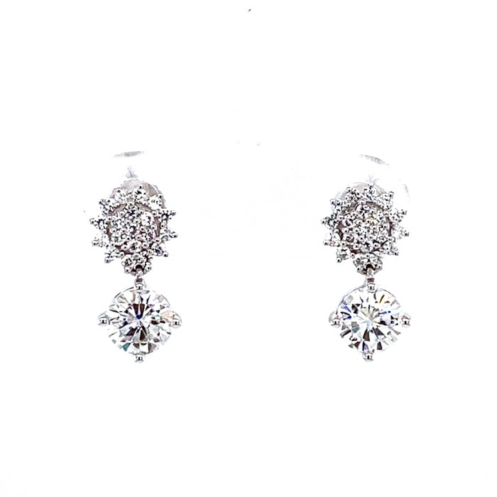 1.25 CTW DEW Round Forever One™ Moissanite Earrings