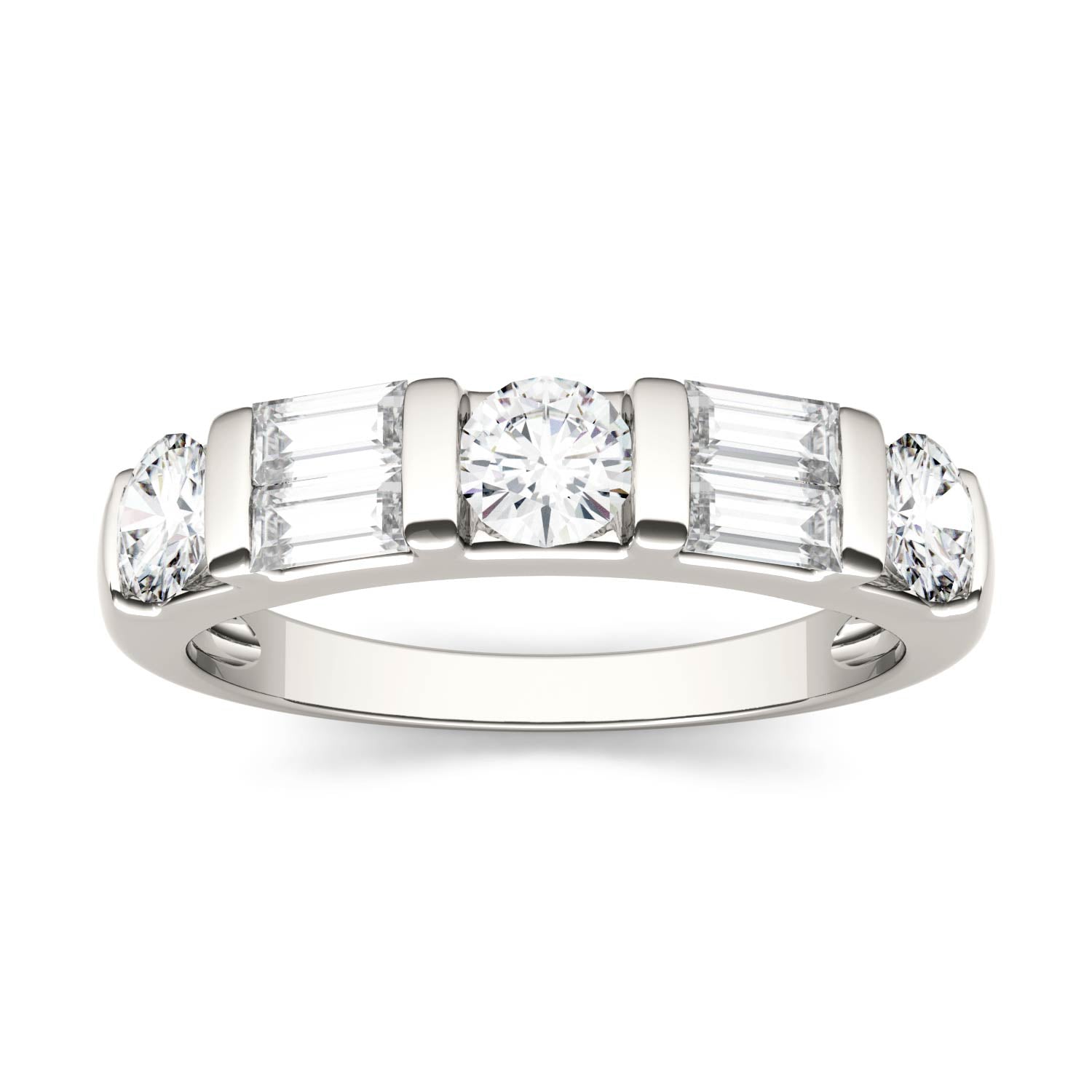 1.15 CTW DEW Straight Baguette Forever Bright™ Moissanite Ring