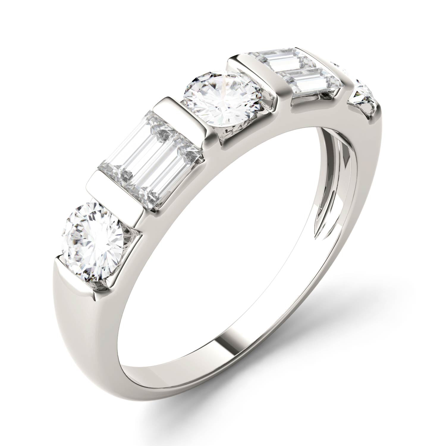 1.15 CTW DEW Straight Baguette Forever Bright™ Moissanite Ring