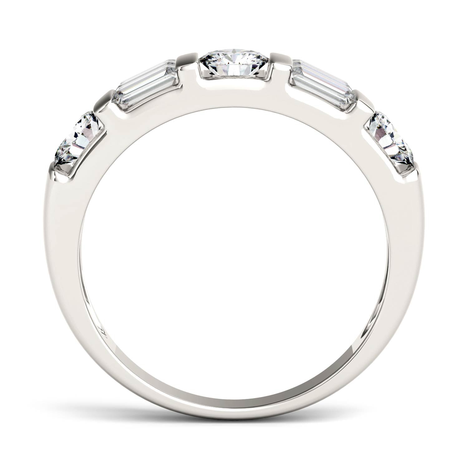 1.15 CTW DEW Straight Baguette Forever Bright™ Moissanite Ring