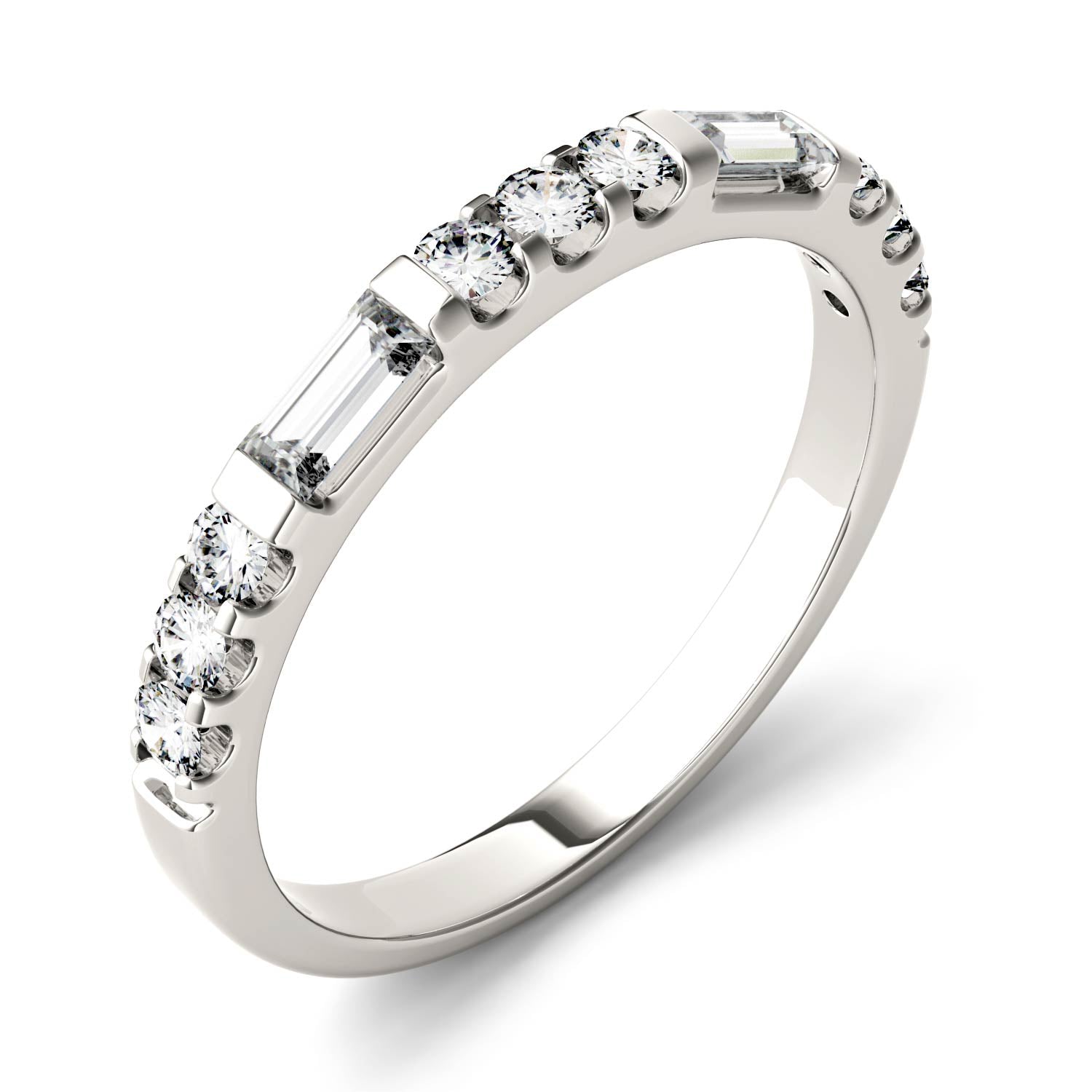 0.50 CTW DEW Straight Baguette Forever Bright™ Moissanite Ring