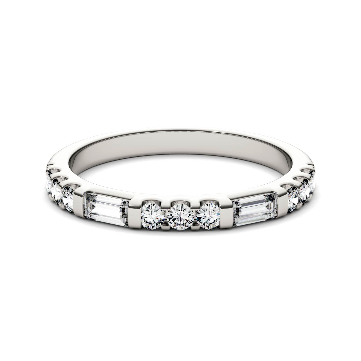 0.50 CTW DEW Straight Baguette Forever Bright™ Moissanite Ring