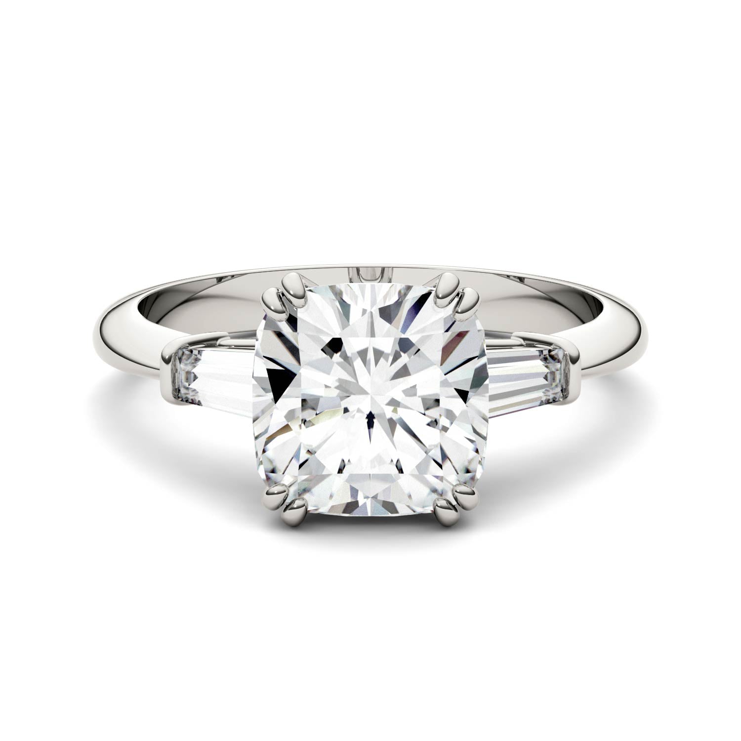 2.74 CTW DEW Cushion Forever Bright™ Moissanite Ring