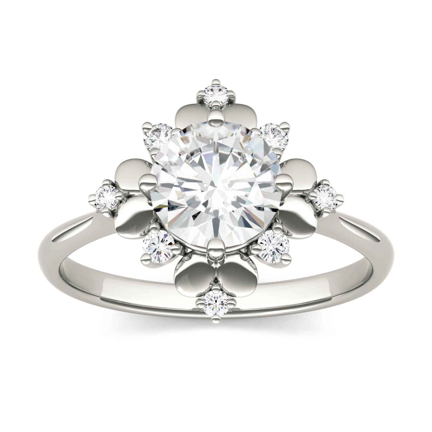 1.11 CTW DEW Round Forever One™ Moissanite Ring