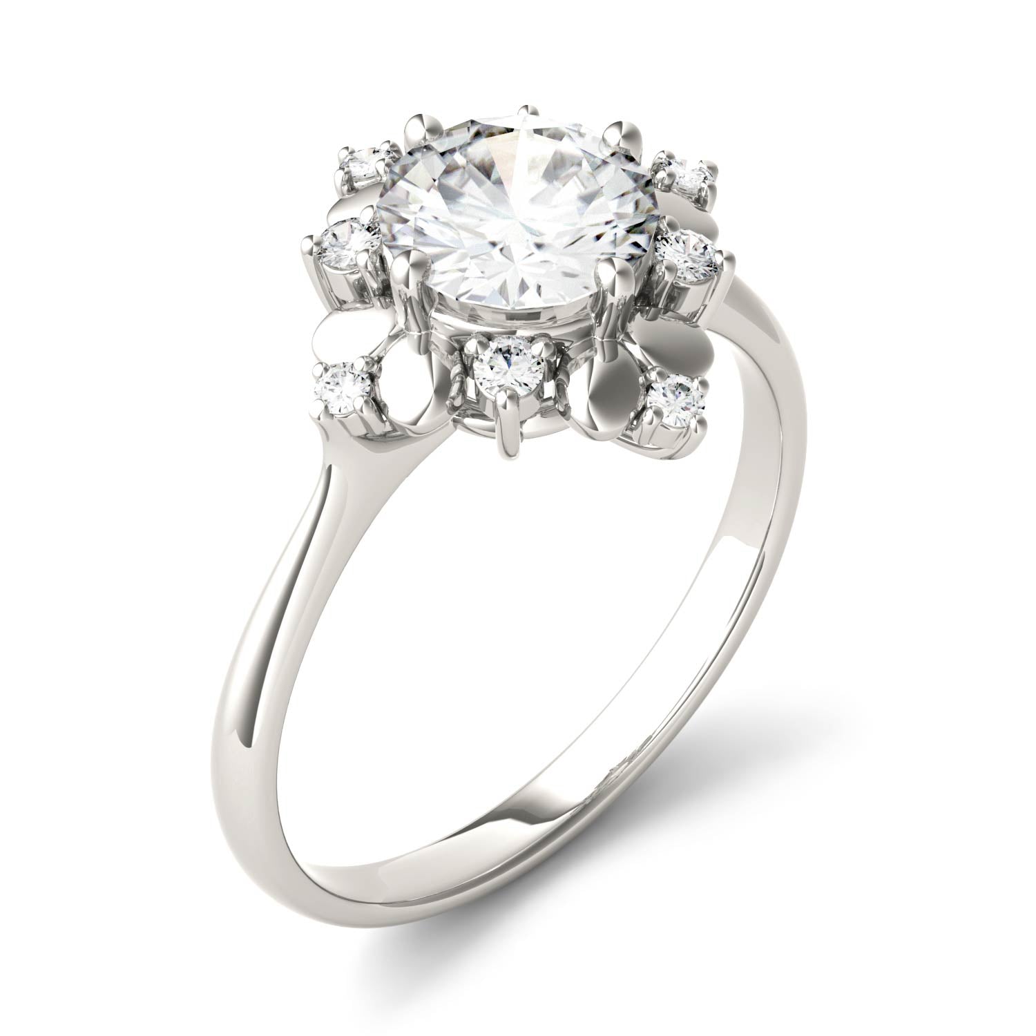 1.11 CTW DEW Round Forever One™ Moissanite Ring