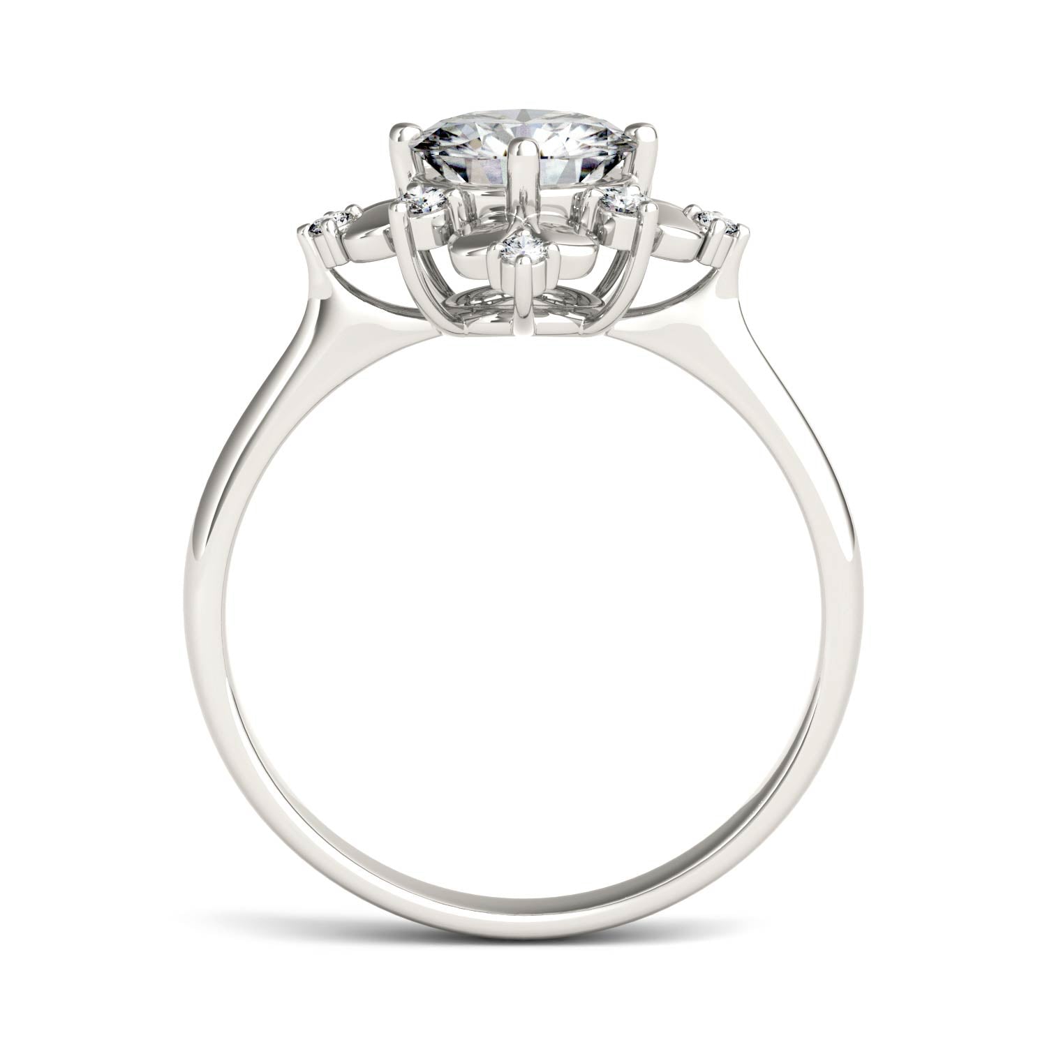 1.11 CTW DEW Round Forever One™ Moissanite Ring