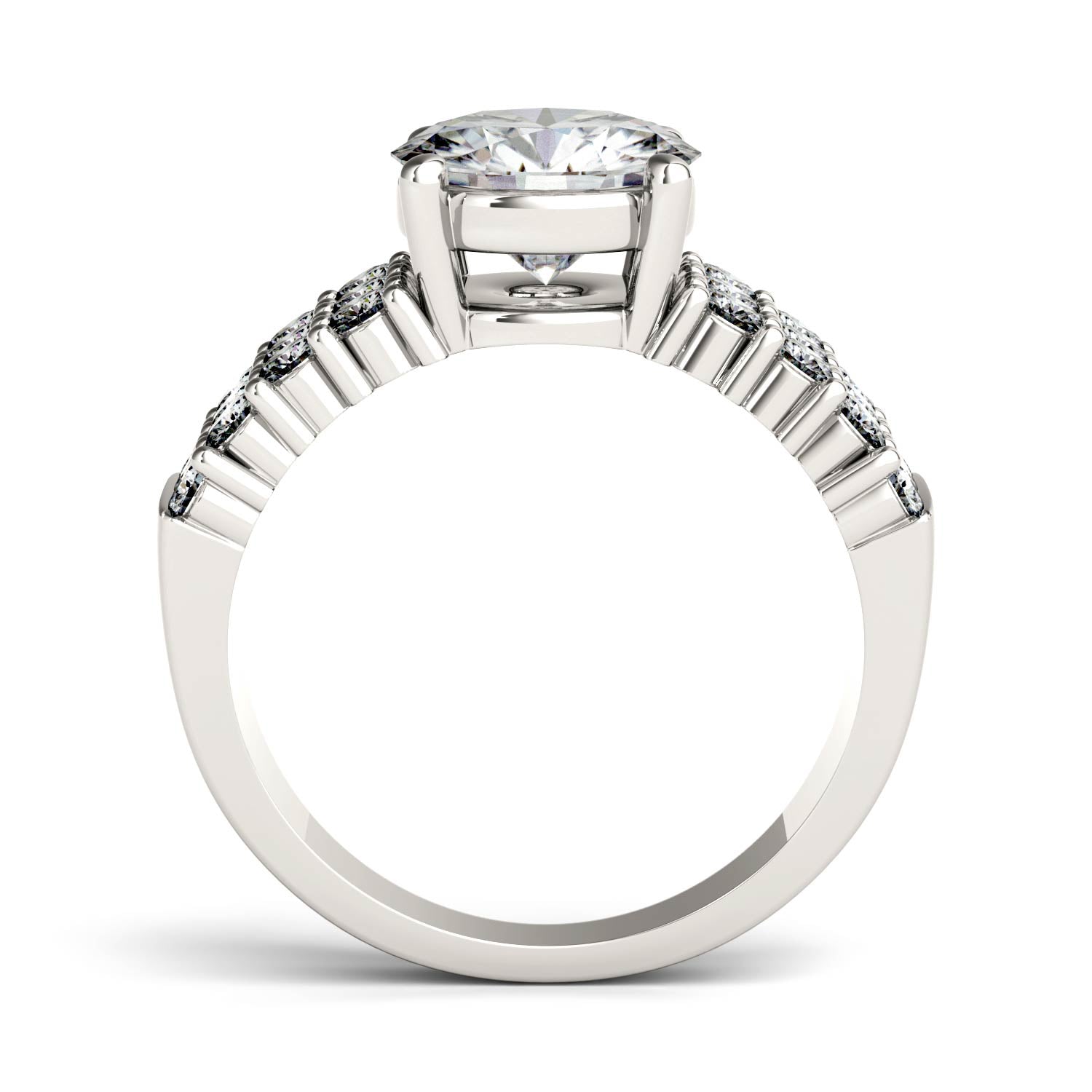 2.92 CTW DEW Round Forever One™ Moissanite Ring