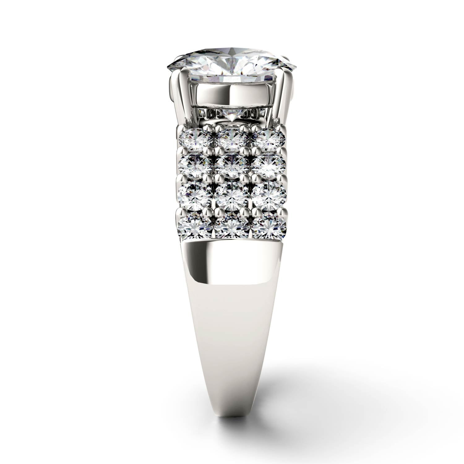 2.92 CTW DEW Round Forever One™ Moissanite Ring