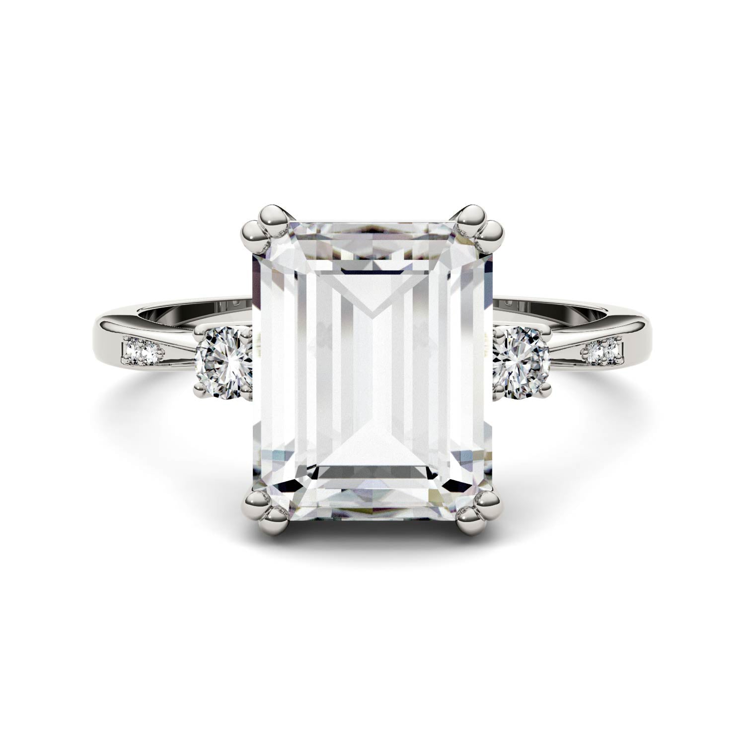 3.69 CTW DEW Emerald Forever One™ Moissanite Ring