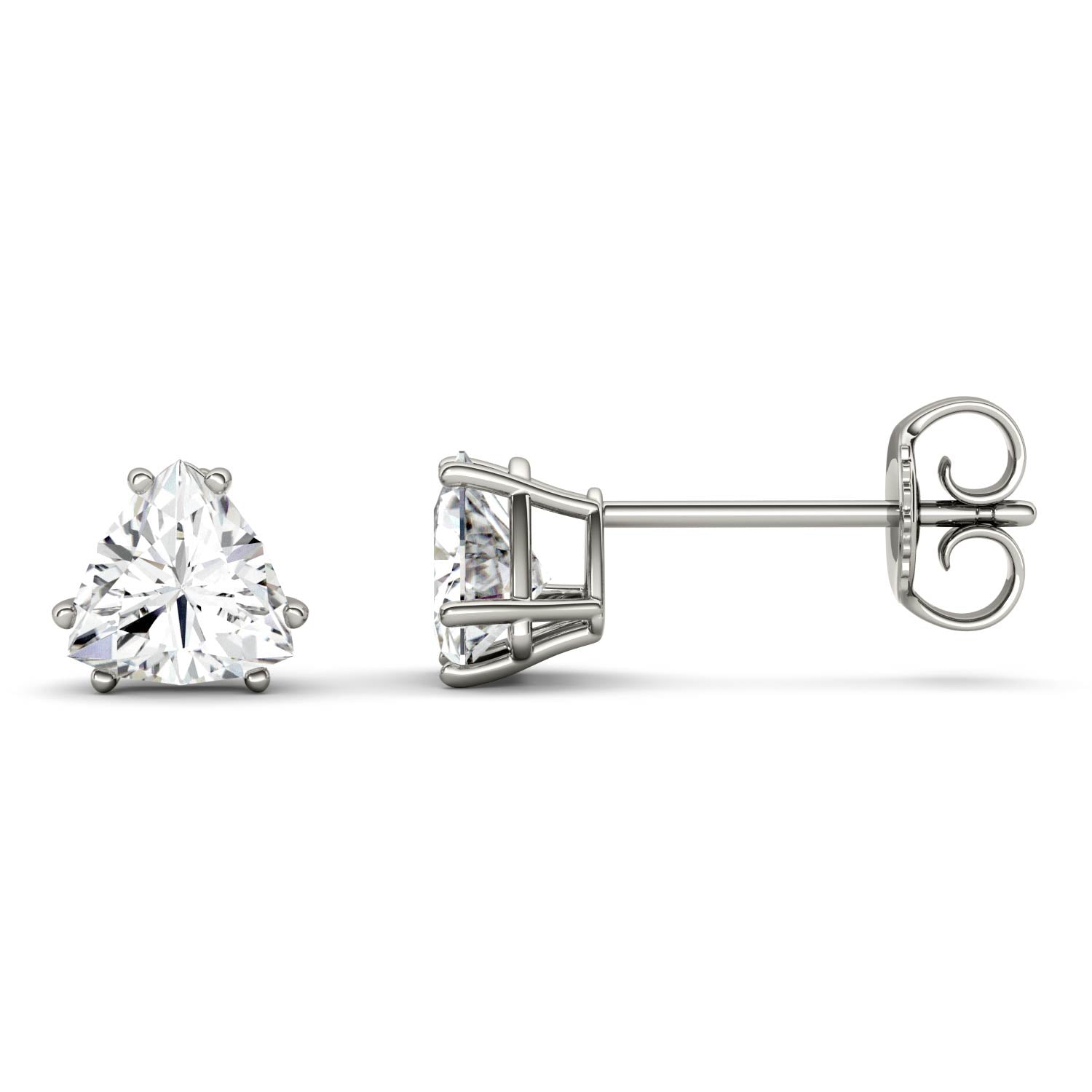 1.00 CTW DEW Trillion Forever One™ Moissanite Stud Earrings