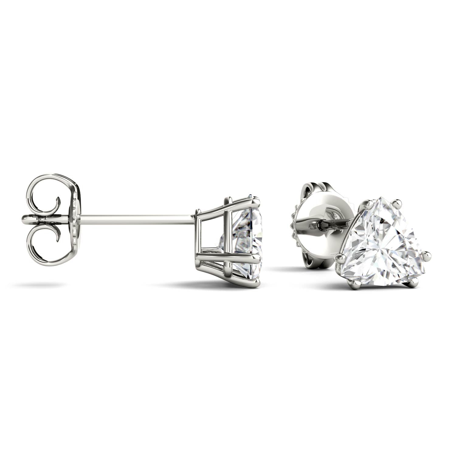 1.00 CTW DEW Trillion Forever One™ Moissanite Stud Earrings
