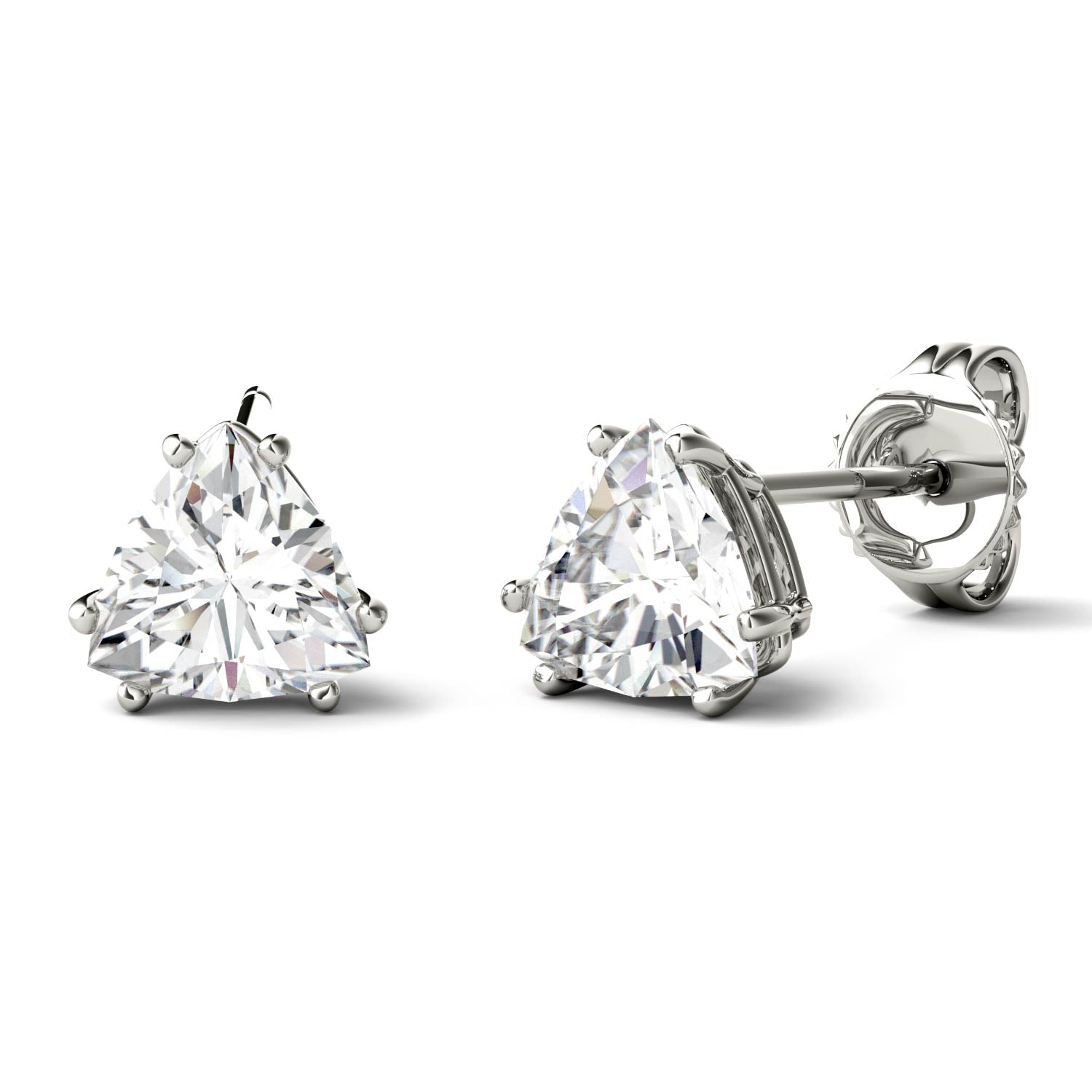 1.00 CTW DEW Trillion Forever One™ Moissanite Stud Earrings