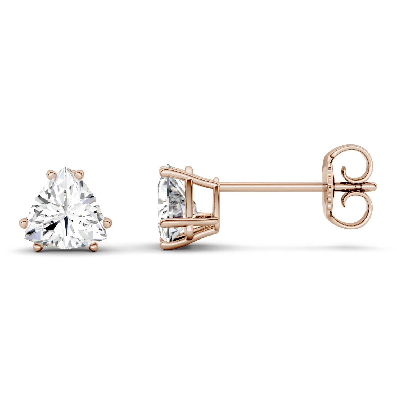1.00 CTW DEW Trillion Forever One™ Moissanite Stud Earrings