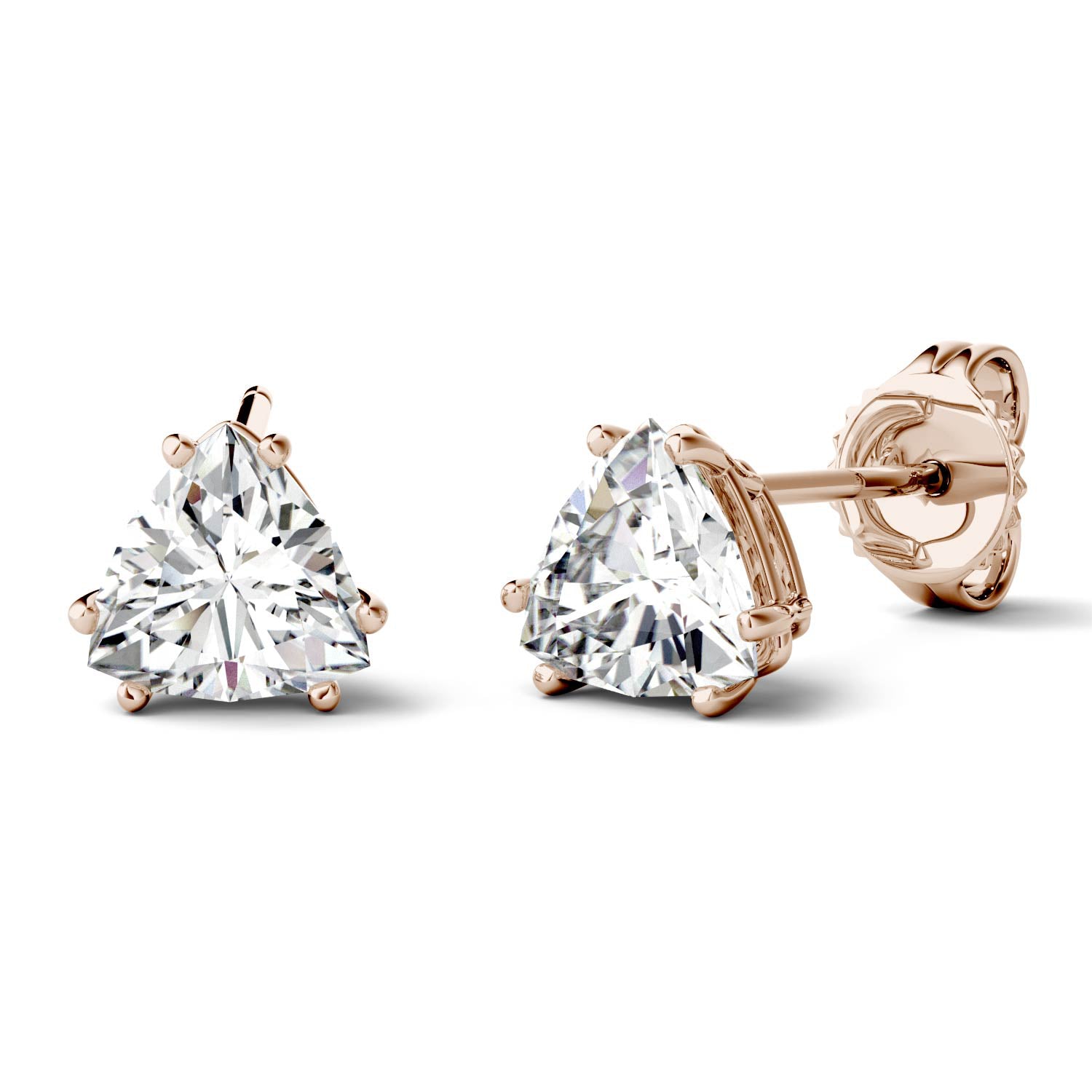 1.00 CTW DEW Trillion Forever One™ Moissanite Stud Earrings