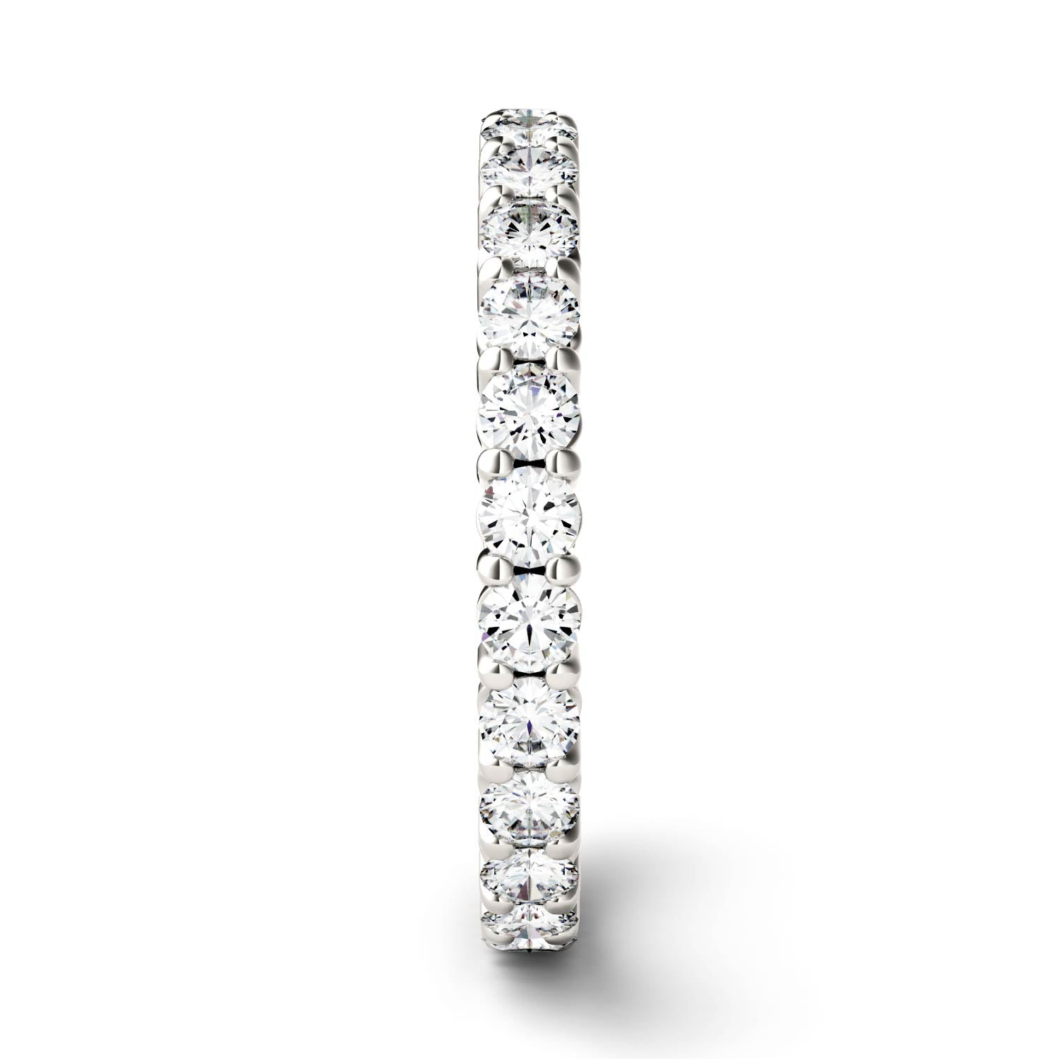 1.08 CTW DEW Round Forever One™ Moissanite Prong Set Eternity Band Ring