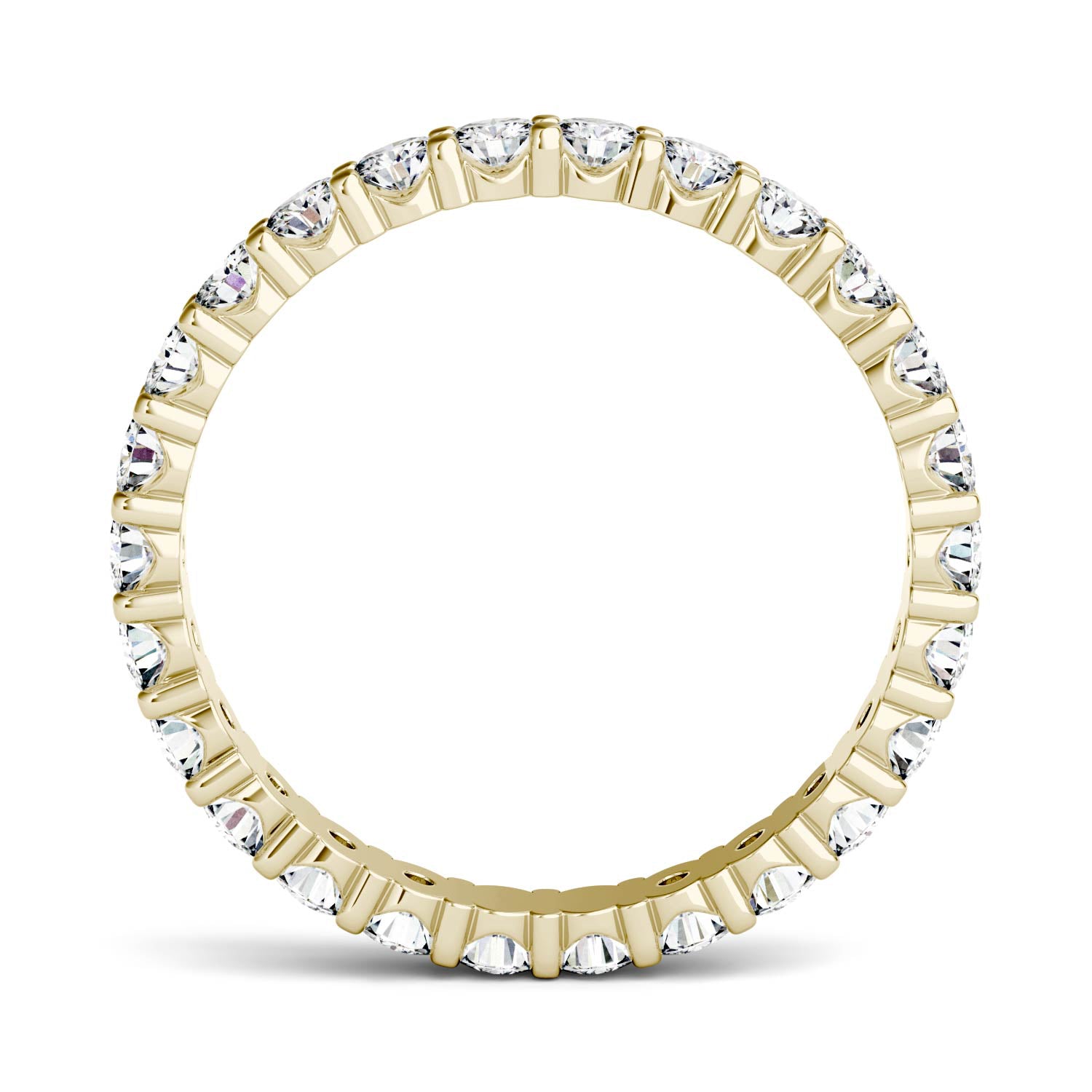 1.08 CTW DEW Round Forever One™ Moissanite Prong Set Eternity Band Ring
