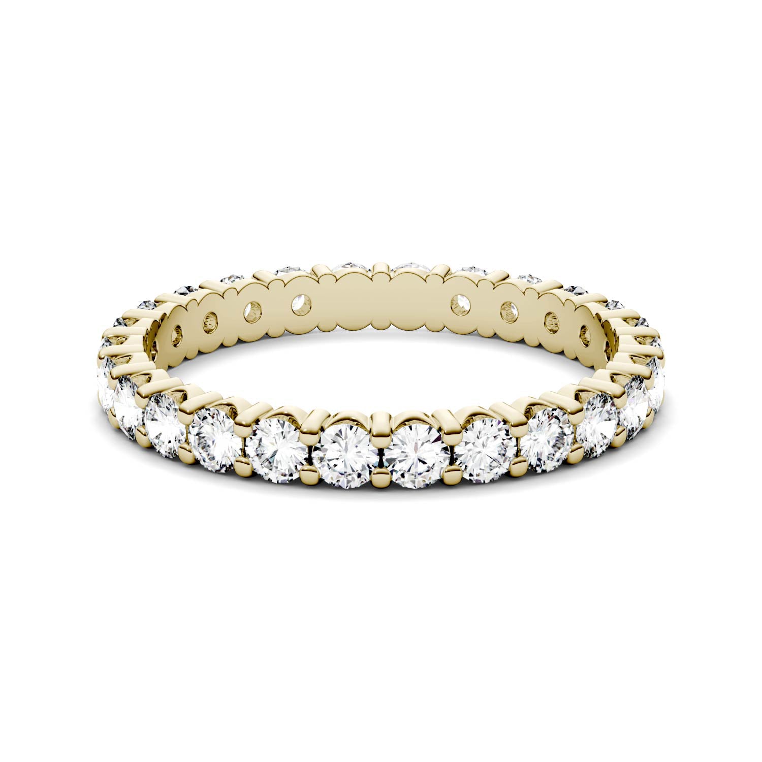 1.08 CTW DEW Round Forever One™ Moissanite Prong Set Eternity Band Ring
