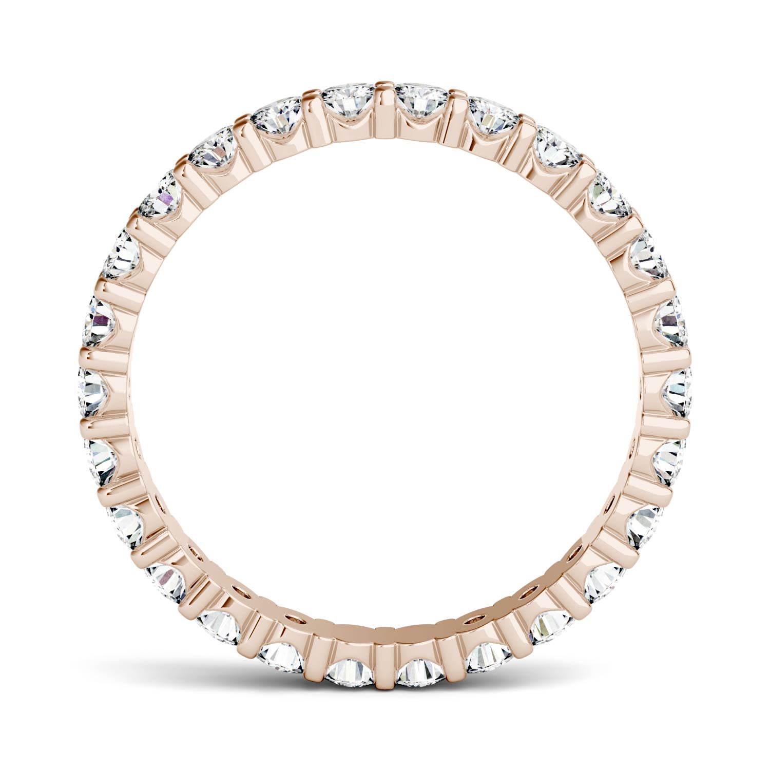 1.08 CTW DEW Round Forever One™ Moissanite Prong Set Eternity Band Ring