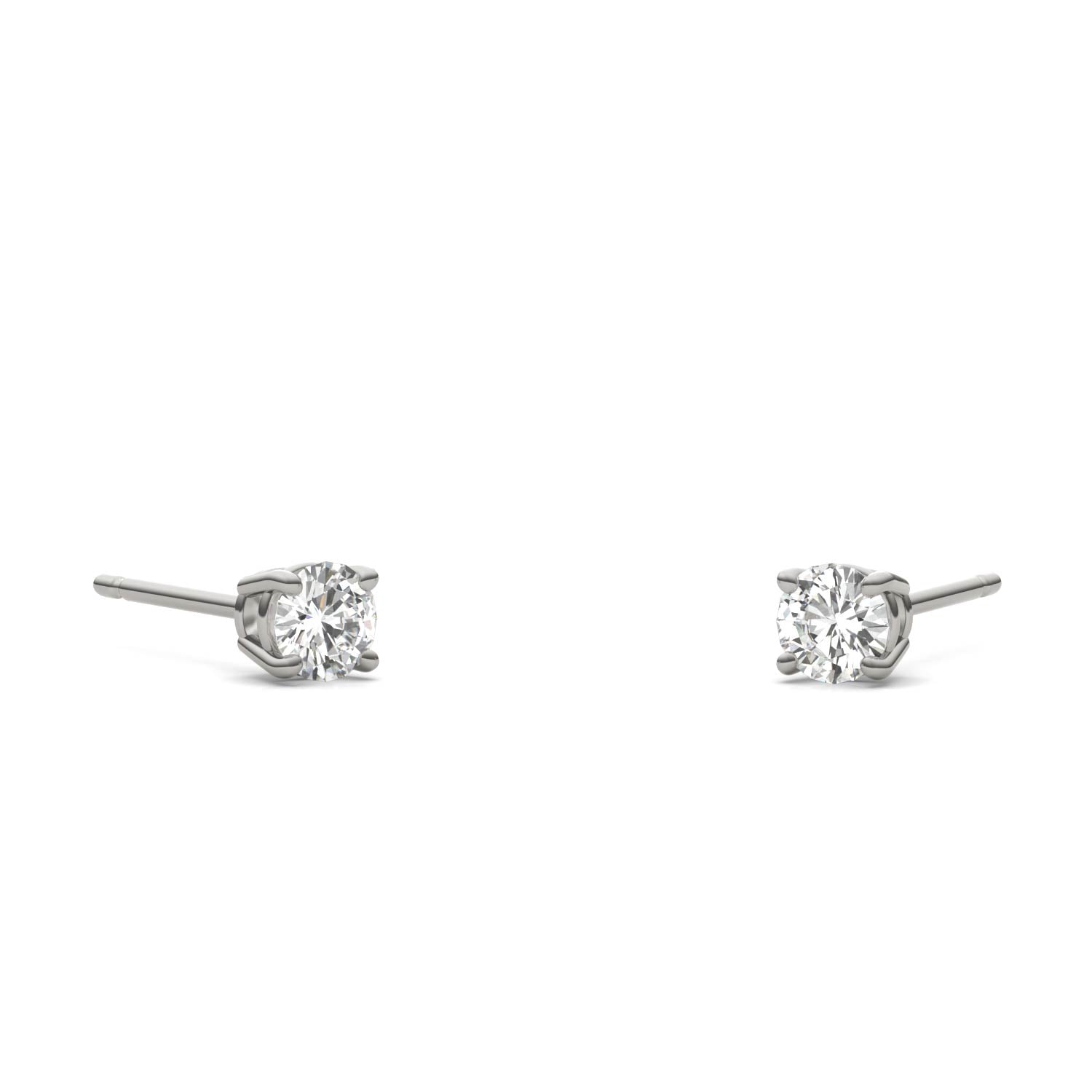 0.20 CTW DEW Round Forever One™ Moissanite Four Prong Stud Earrings
