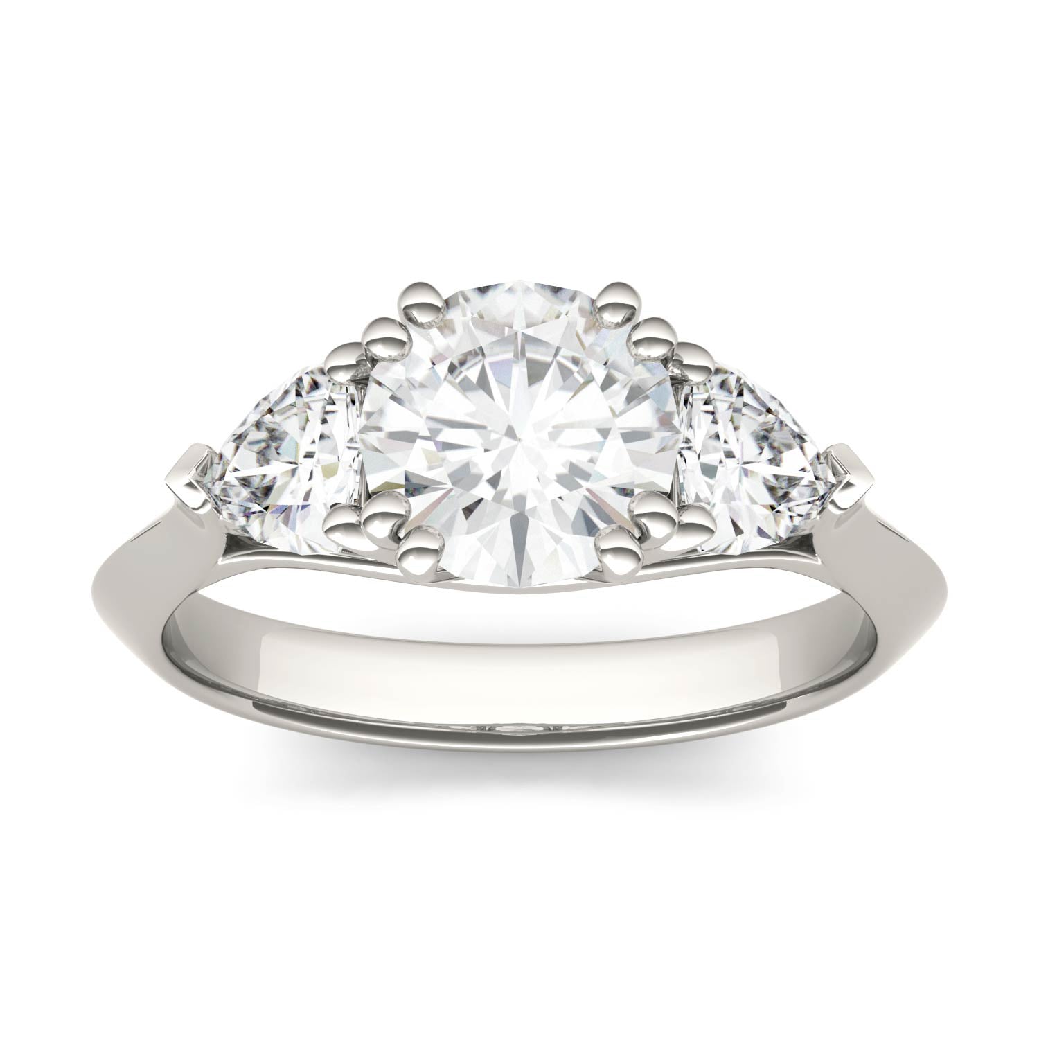 1.71 CTW DEW Round Forever One™ Moissanite Ring