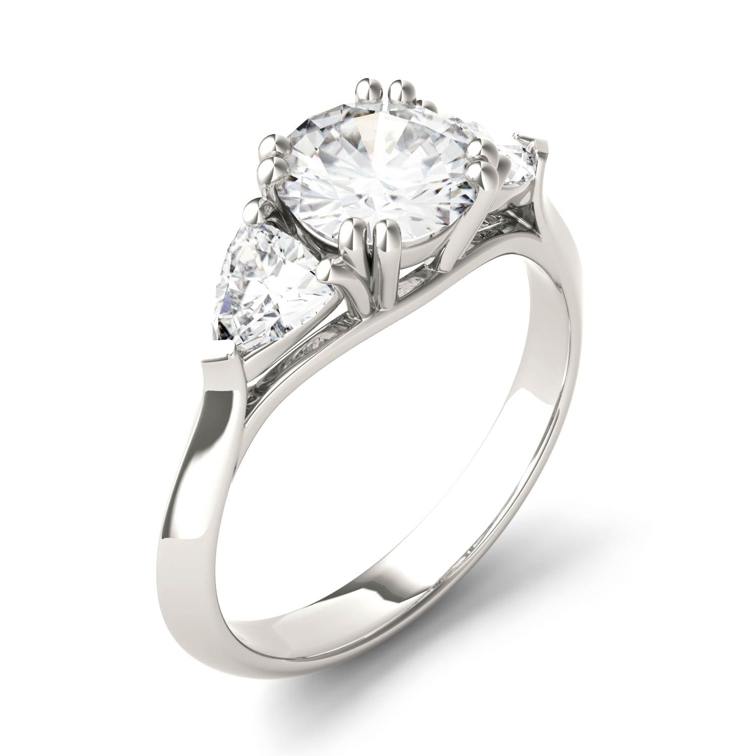 1.71 CTW DEW Round Forever One™ Moissanite Ring