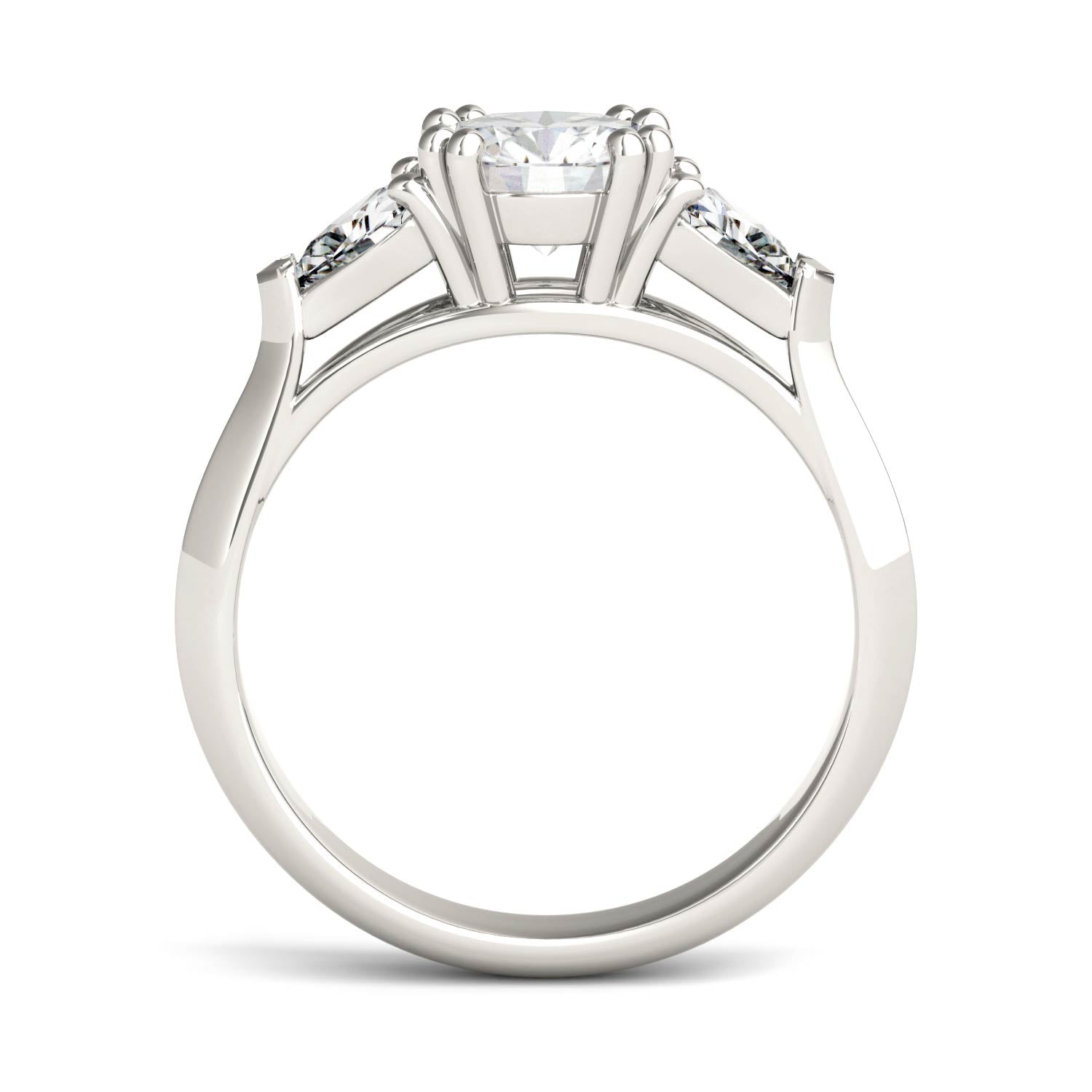 1.71 CTW DEW Round Forever One™ Moissanite Ring