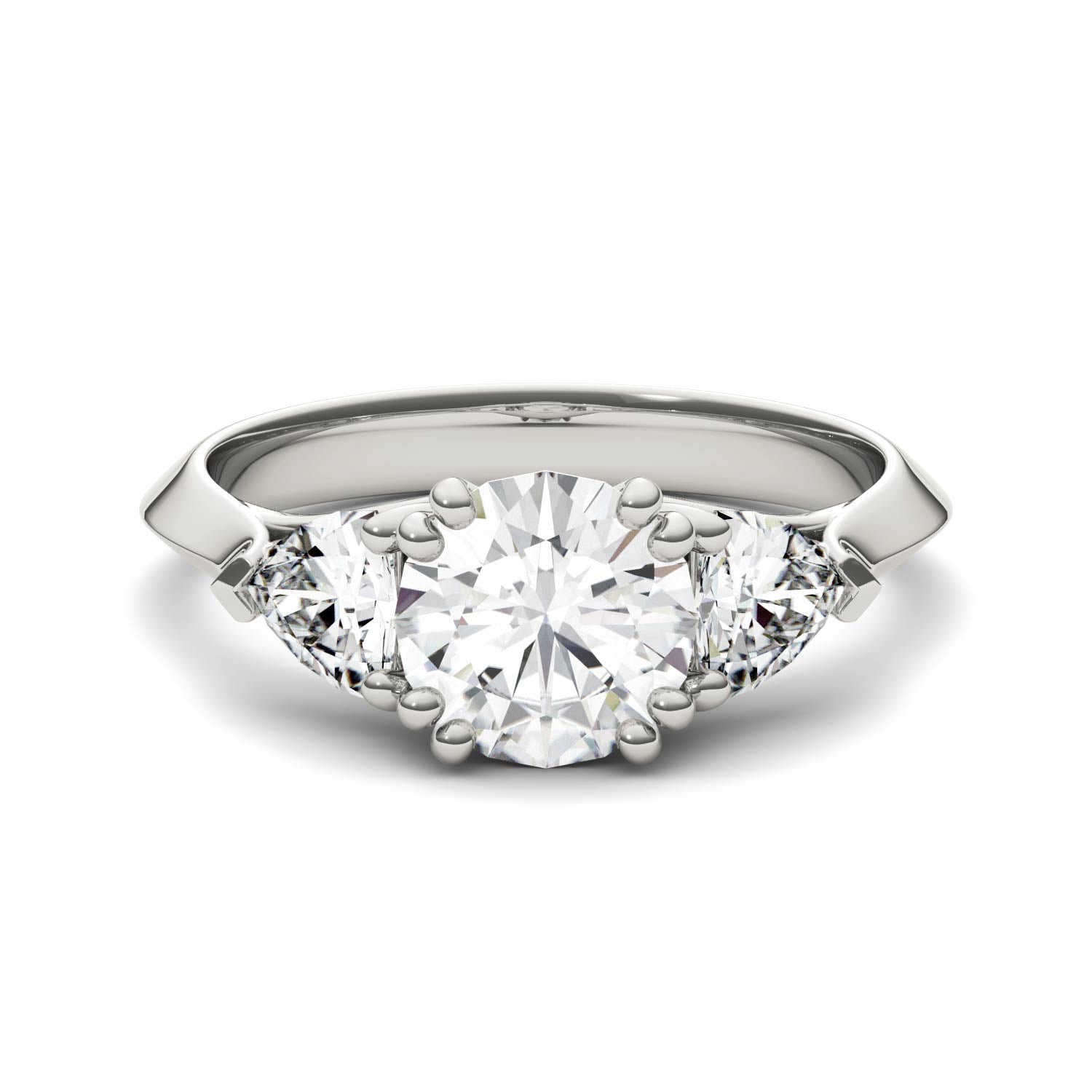 1.71 CTW DEW Round Forever One™ Moissanite Ring