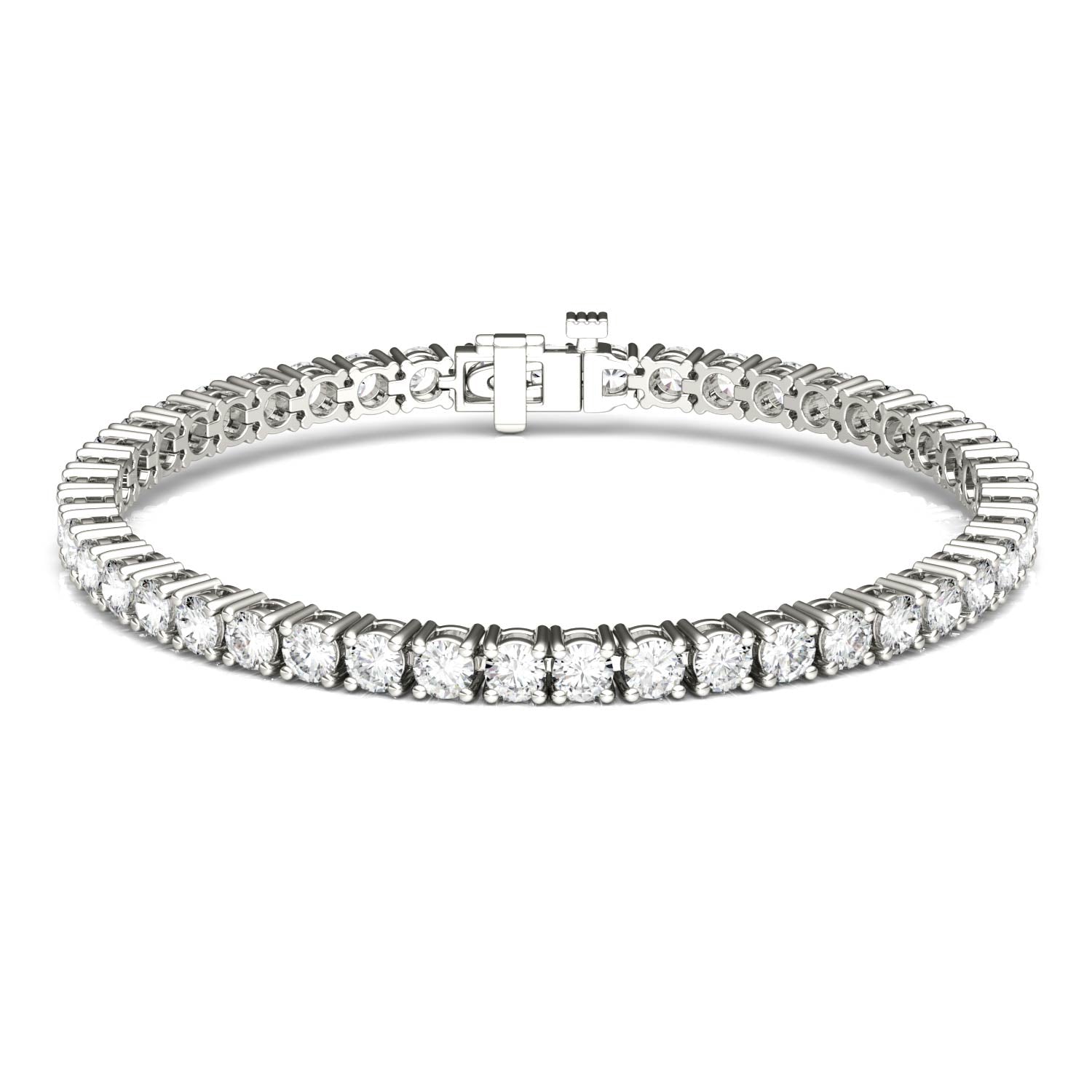 7.20 CTW DEW Round Forever One™ Moissanite Classic Four Prong Tennis Bracelet