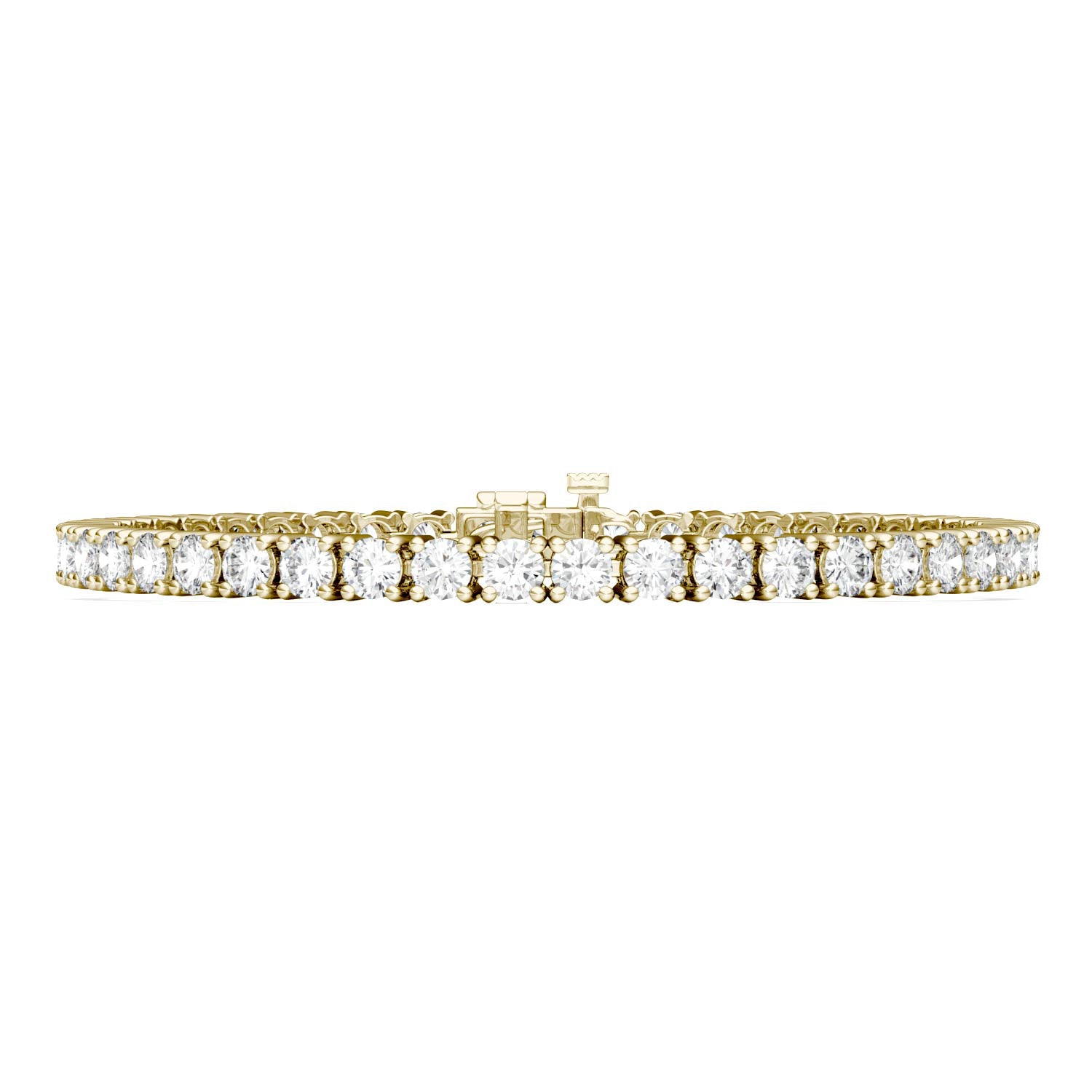 7.20 CTW DEW Round Forever One™ Moissanite Classic Four Prong Tennis Bracelet
