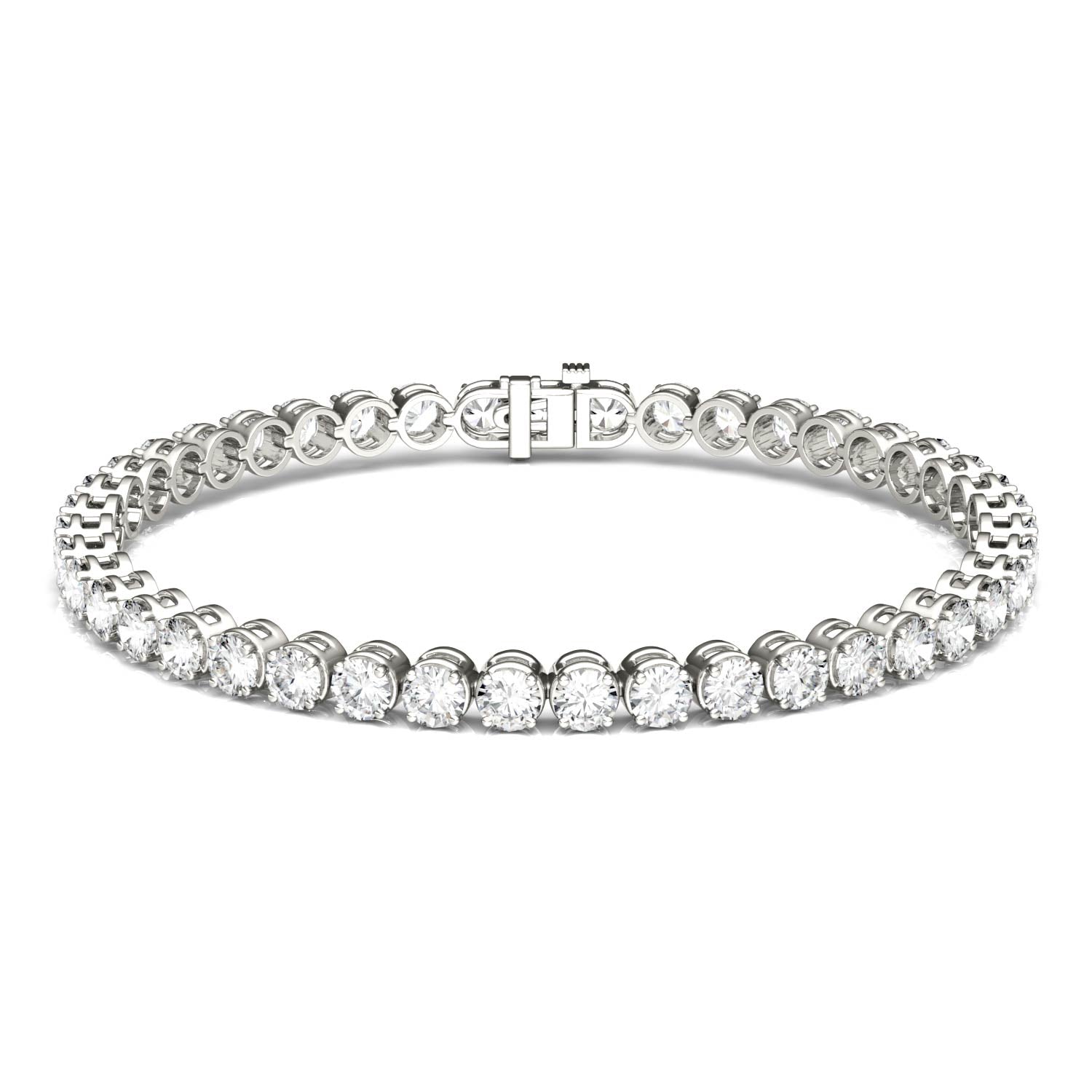6.88 CTW DEW Round Forever One™ Moissanite Modern Tennis Bracelet