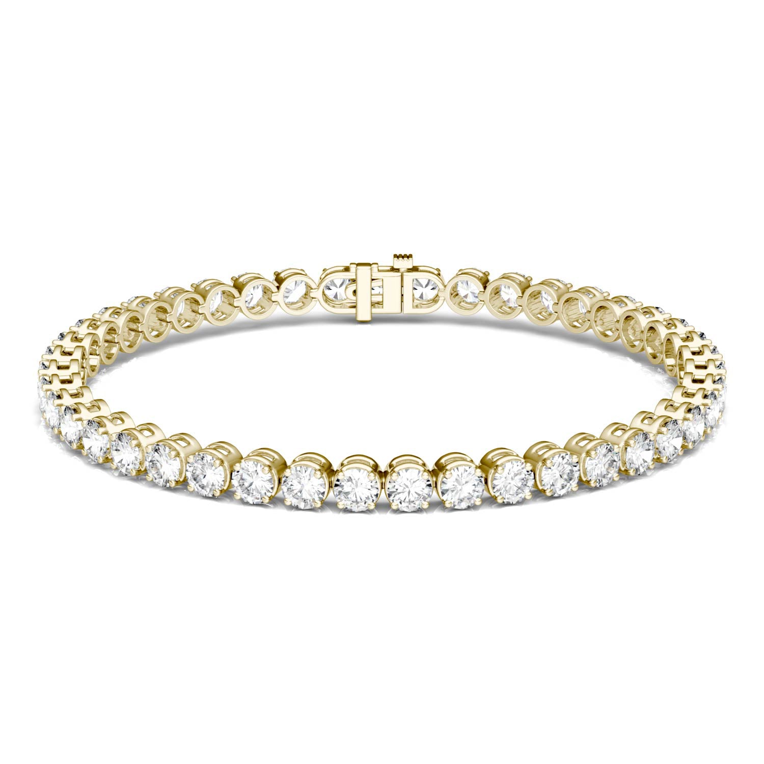 6.88 CTW DEW Round Forever One™ Moissanite Modern Tennis Bracelet