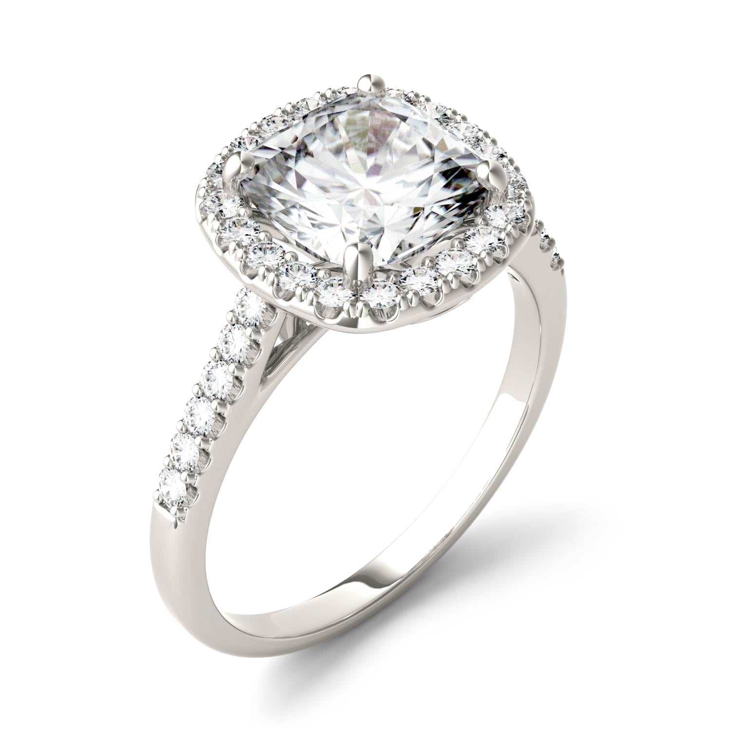 2.88 CTW DEW Cushion Forever Bright™ Moissanite Ring