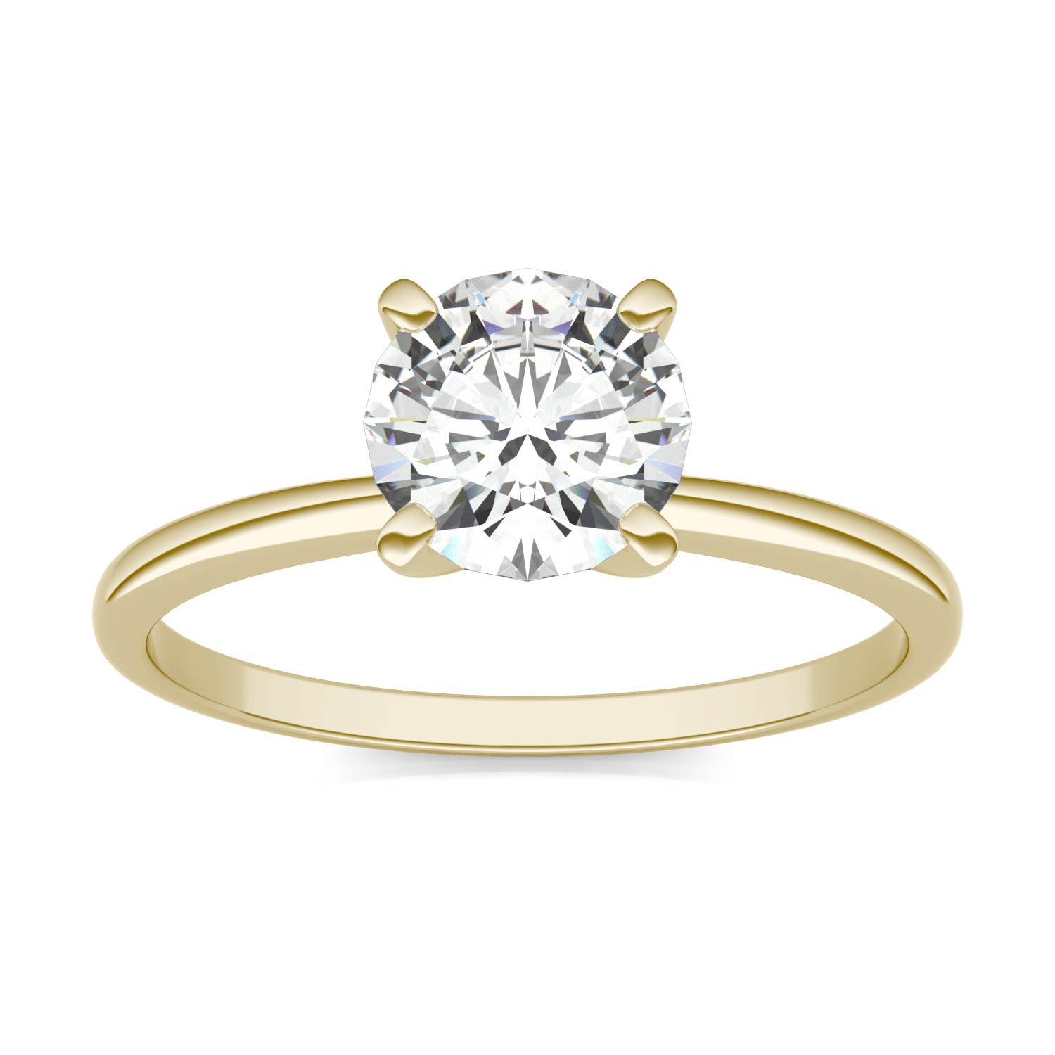 1.00 CTW DEW Round Forever One™ Moissanite Solitaire Engagement Ring
