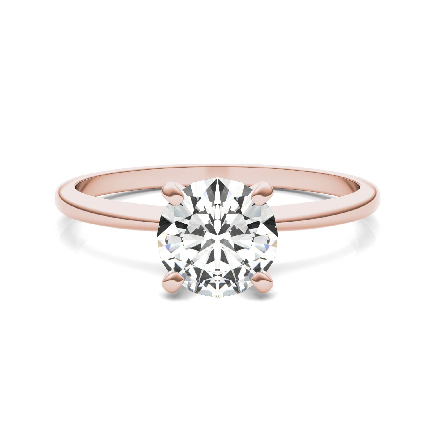 1.00 CTW DEW Round Forever One™ Moissanite Solitaire Engagement Ring