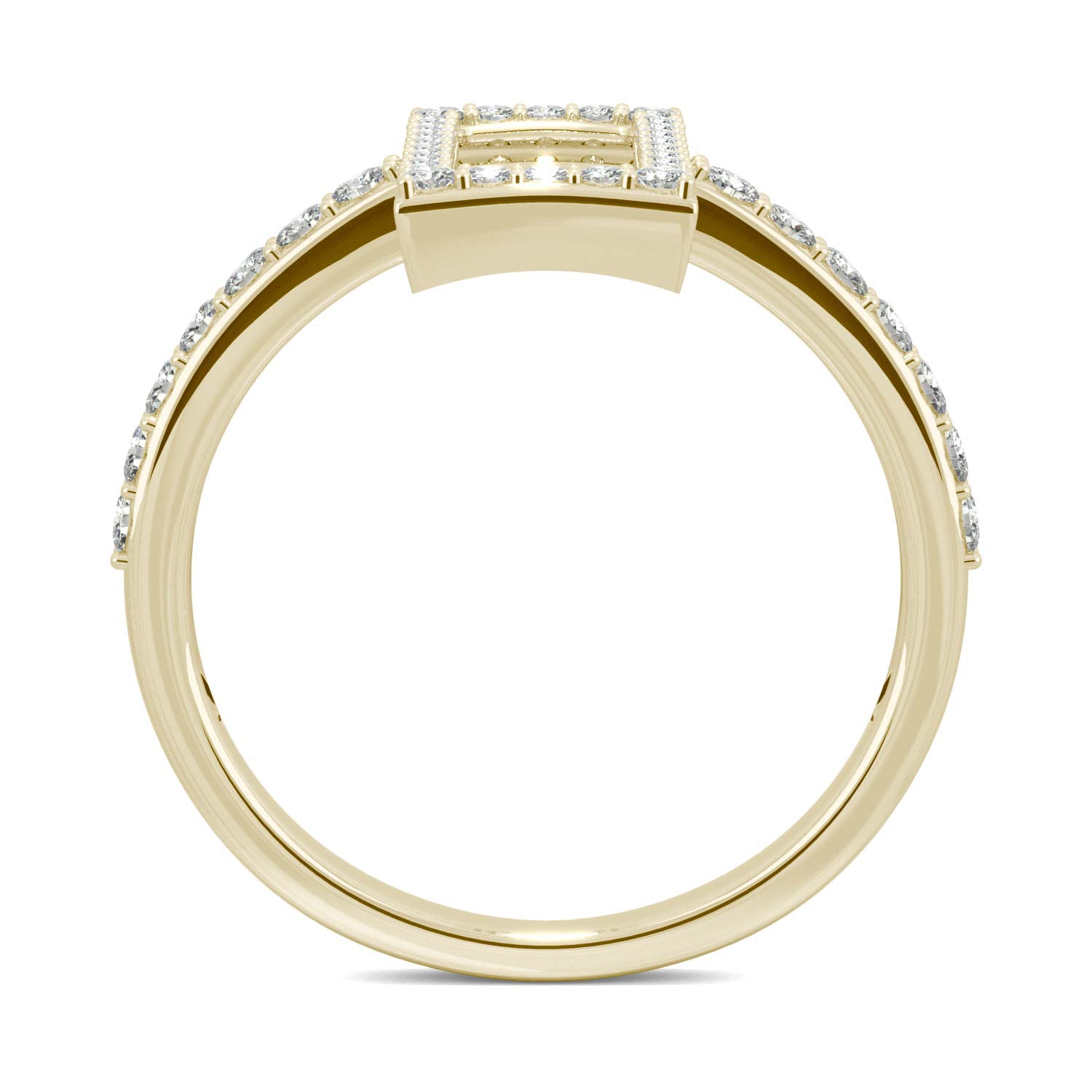 0.45 CTW DEW Round Forever Bright™ Moissanite Geometric Fashion Ring