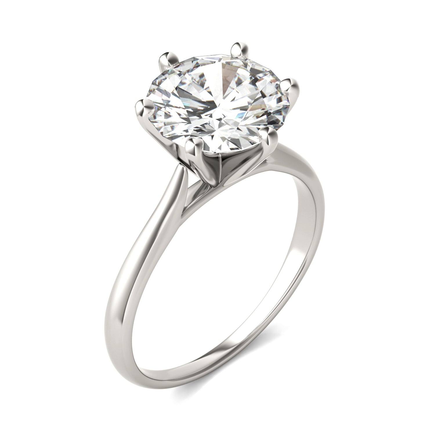 3.10 CTW DEW Round Forever Bright™ Moissanite Ring