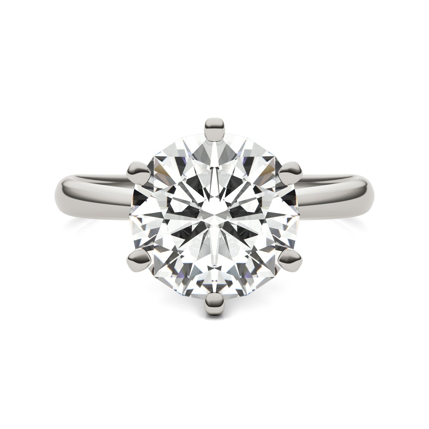 3.10 CTW DEW Round Forever Bright™ Moissanite Ring