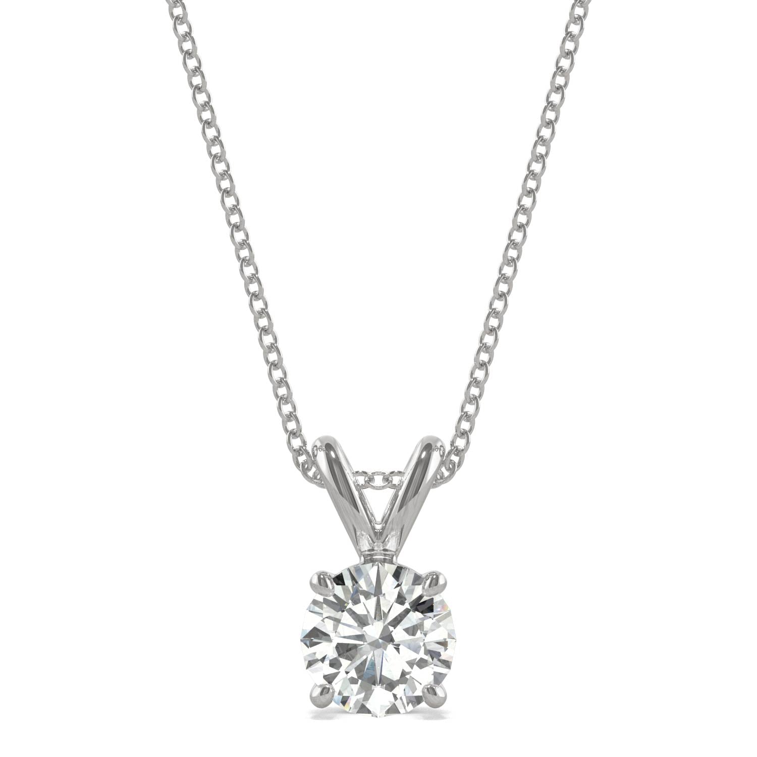 0.50 CTW DEW Round Forever Bright™ Moissanite Necklace