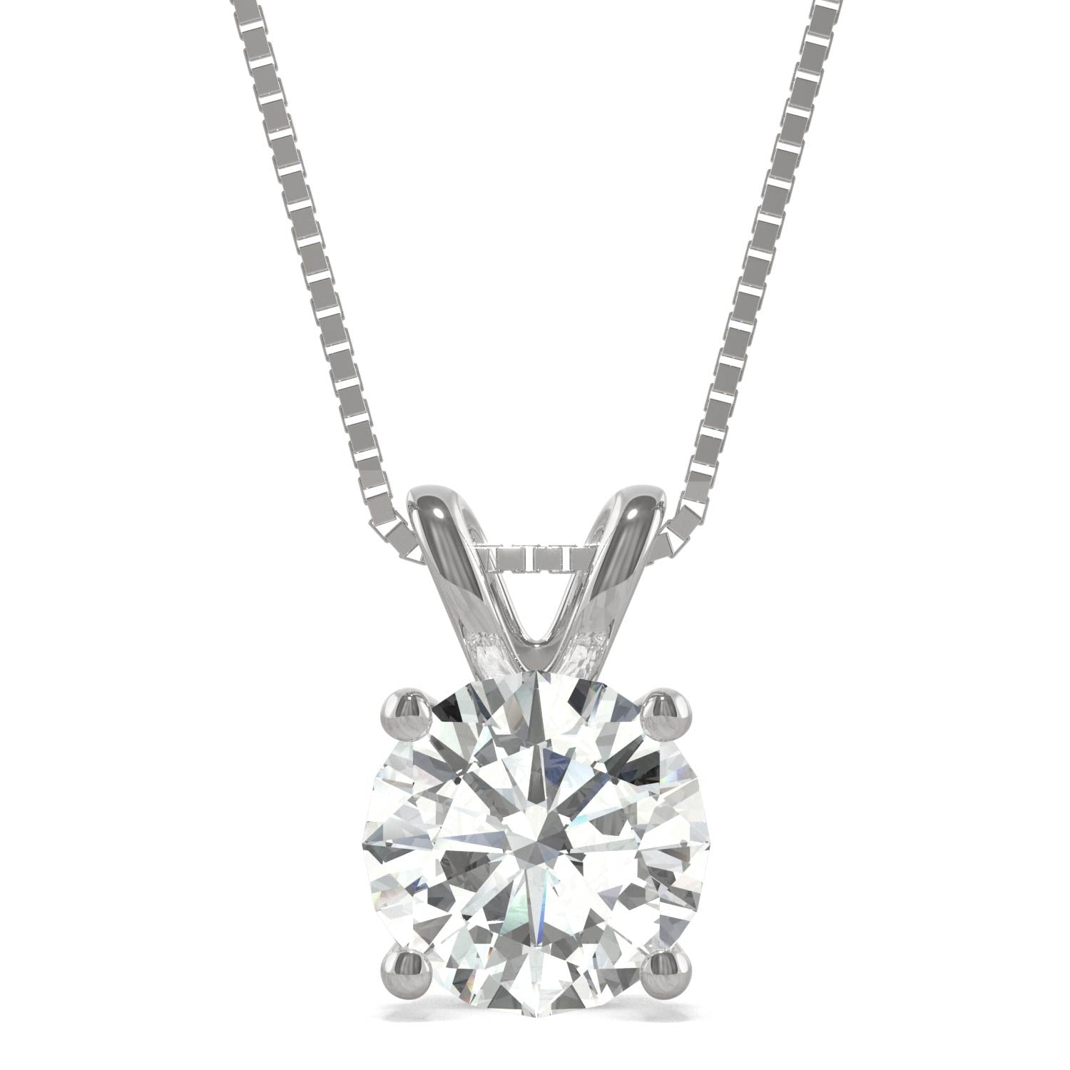 1.90 CTW DEW Round Forever Bright™ Moissanite Necklace