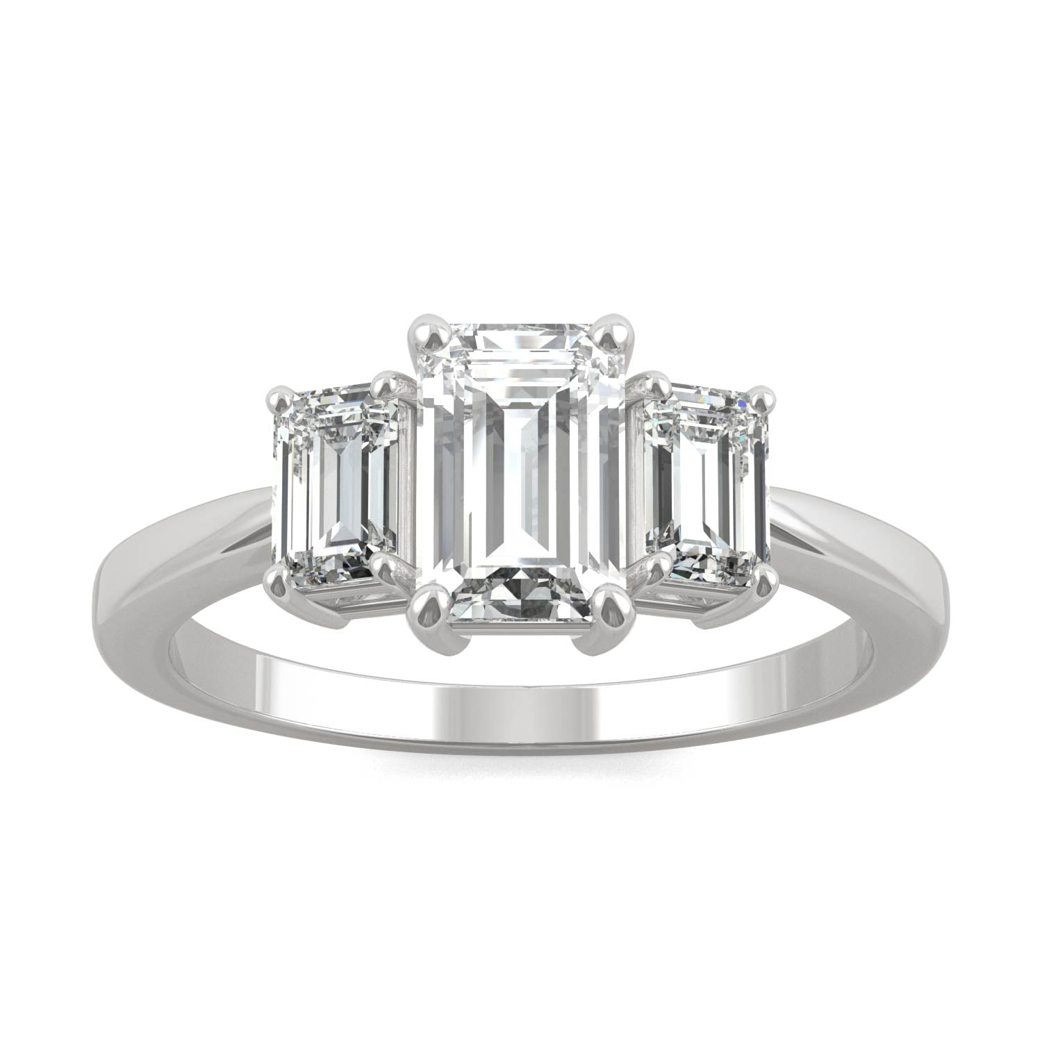 1.55 CTW DEW Emerald Forever Bright™ Moissanite Ring