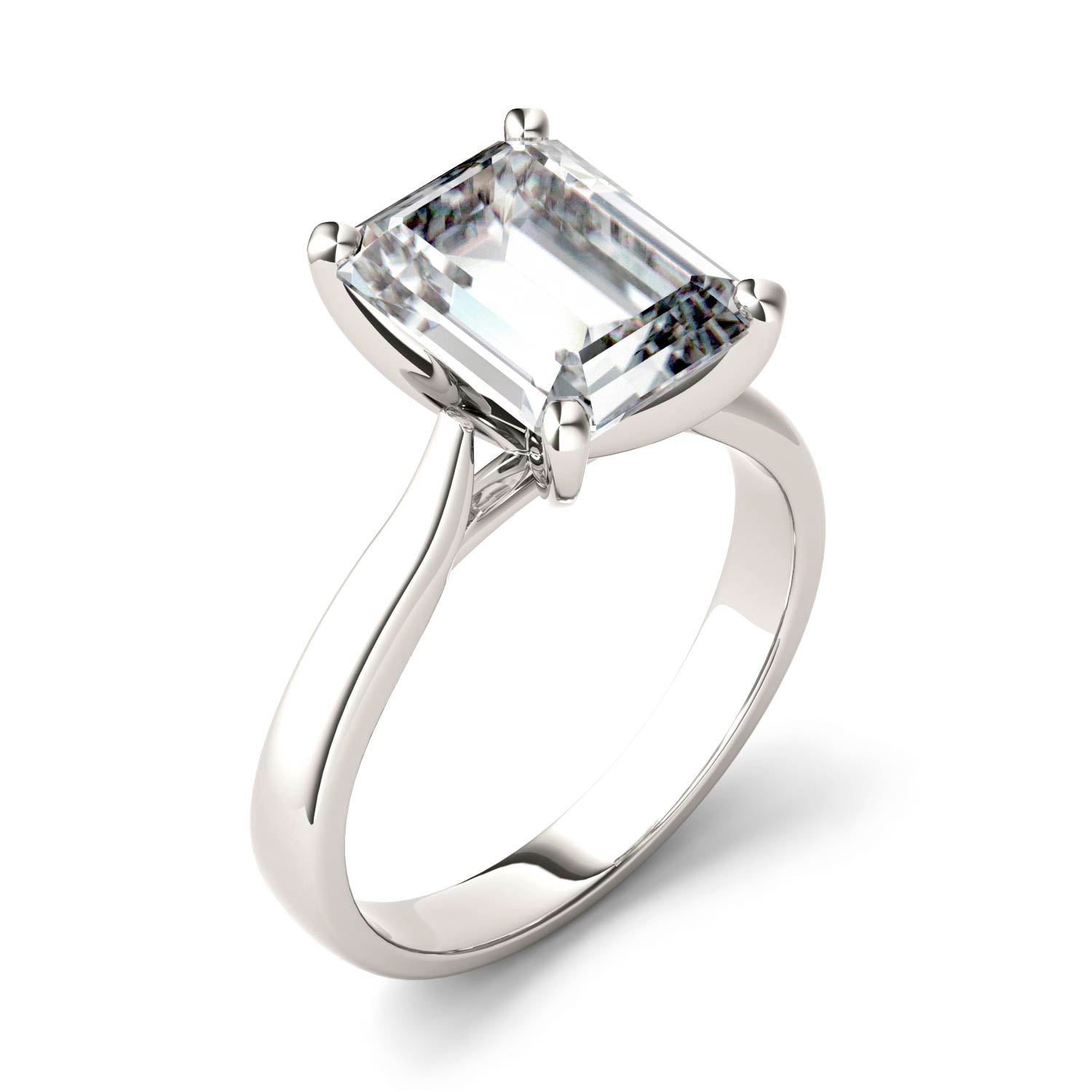 3.55 CTW DEW Emerald Forever Bright™ Moissanite Ring