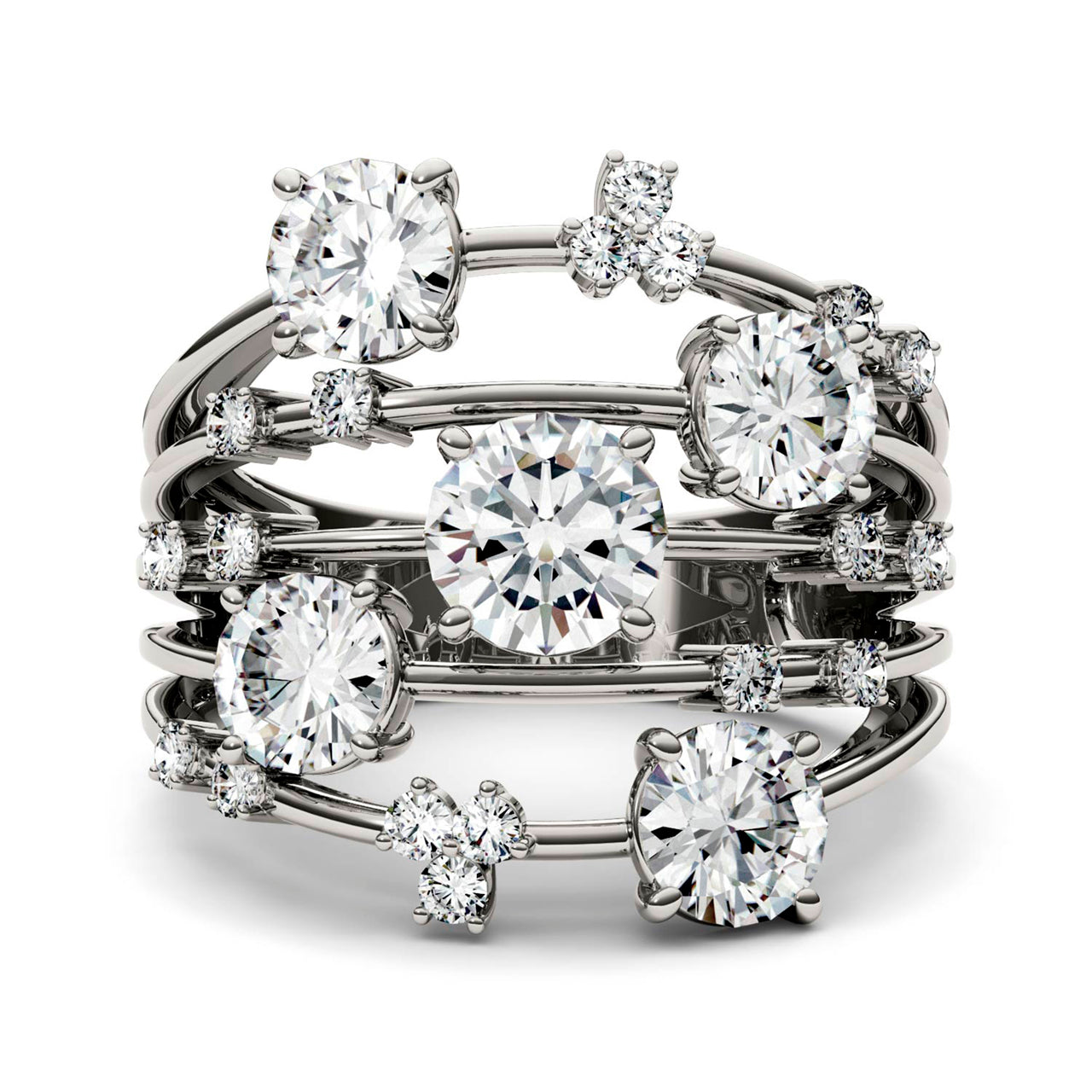 3.15 CTW DEW Round Forever Bright™ Moissanite Ring