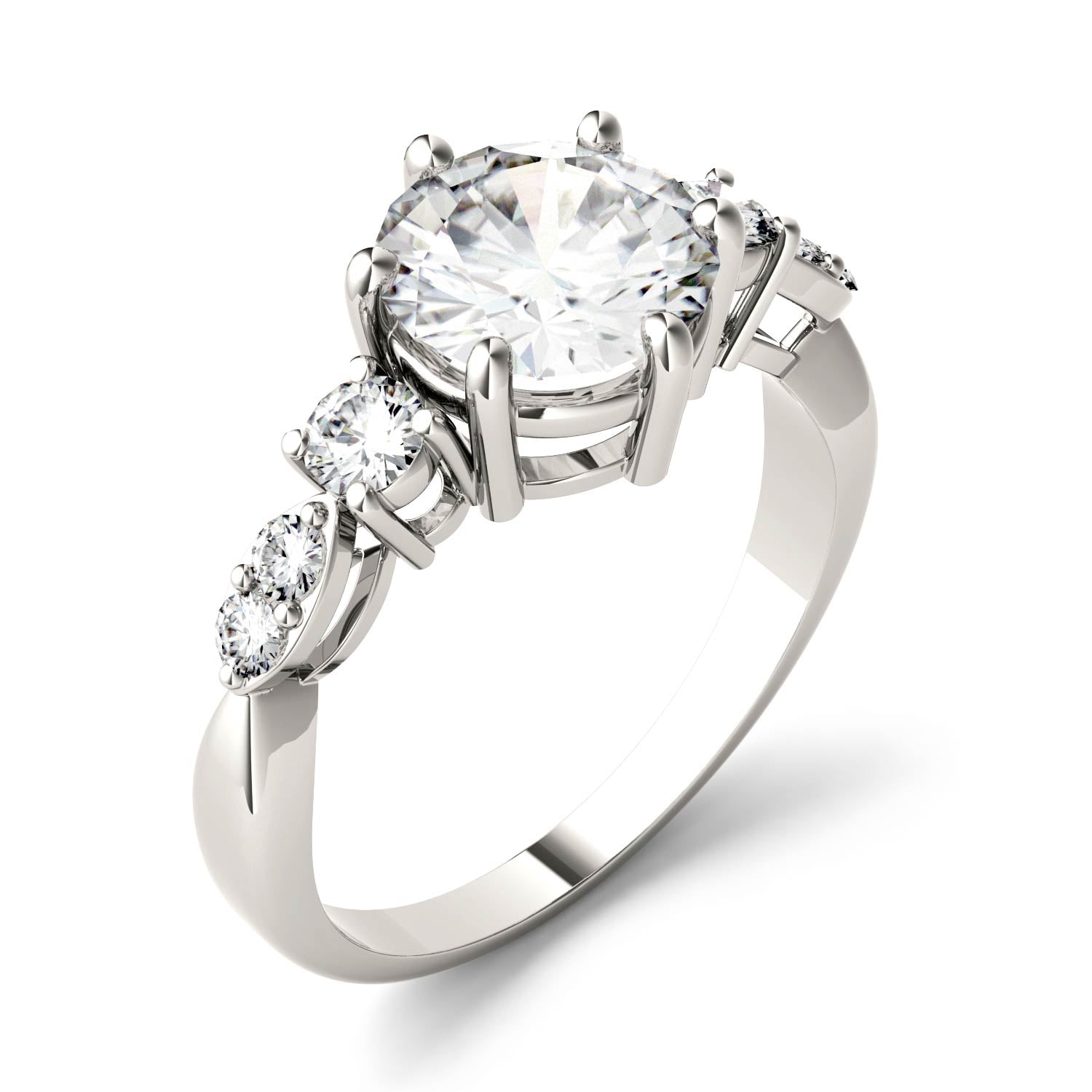 2.22 CTW DEW Round Forever Bright™ Moissanite Ring