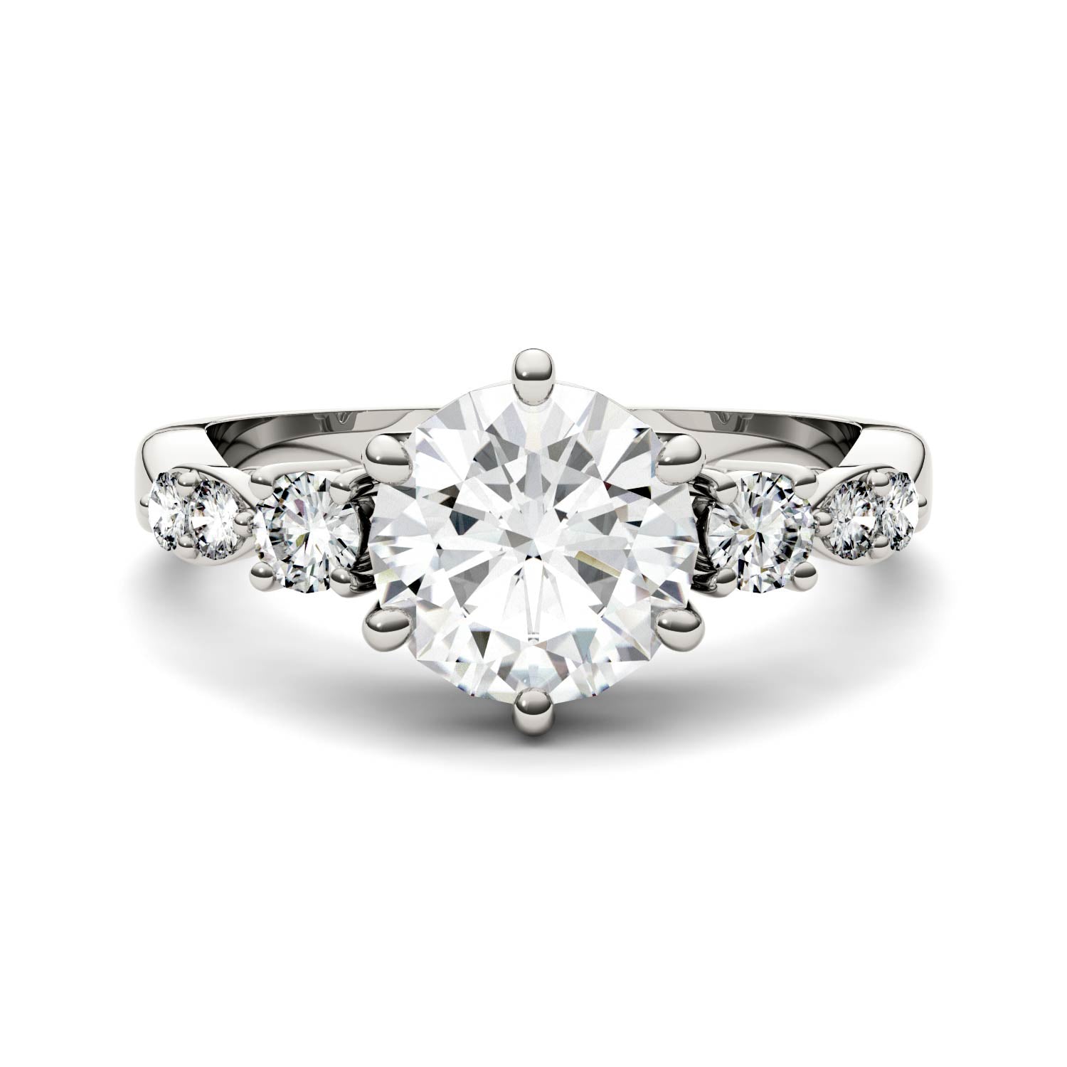 2.22 CTW DEW Round Forever Bright™ Moissanite Ring