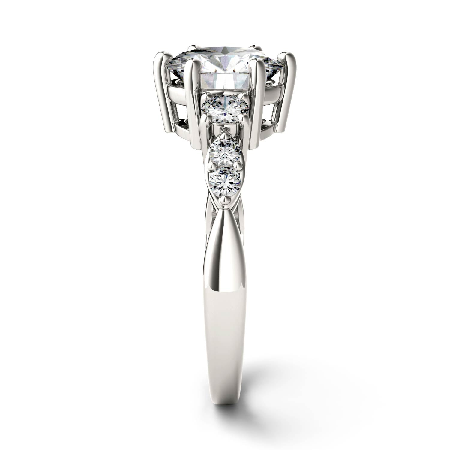 2.22 CTW DEW Round Forever Bright™ Moissanite Ring