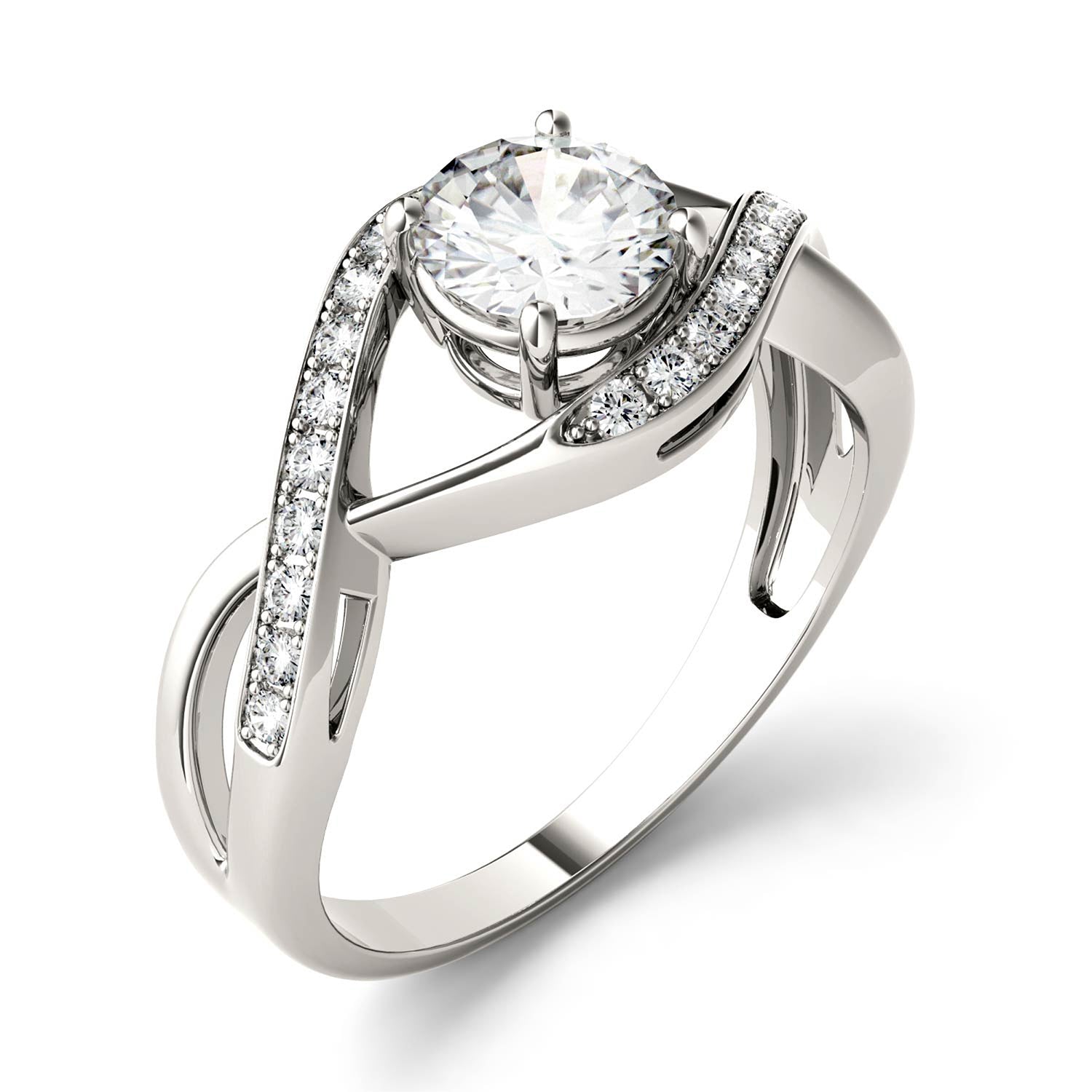 1.02 CTW DEW Round Forever Bright™ Moissanite Ring