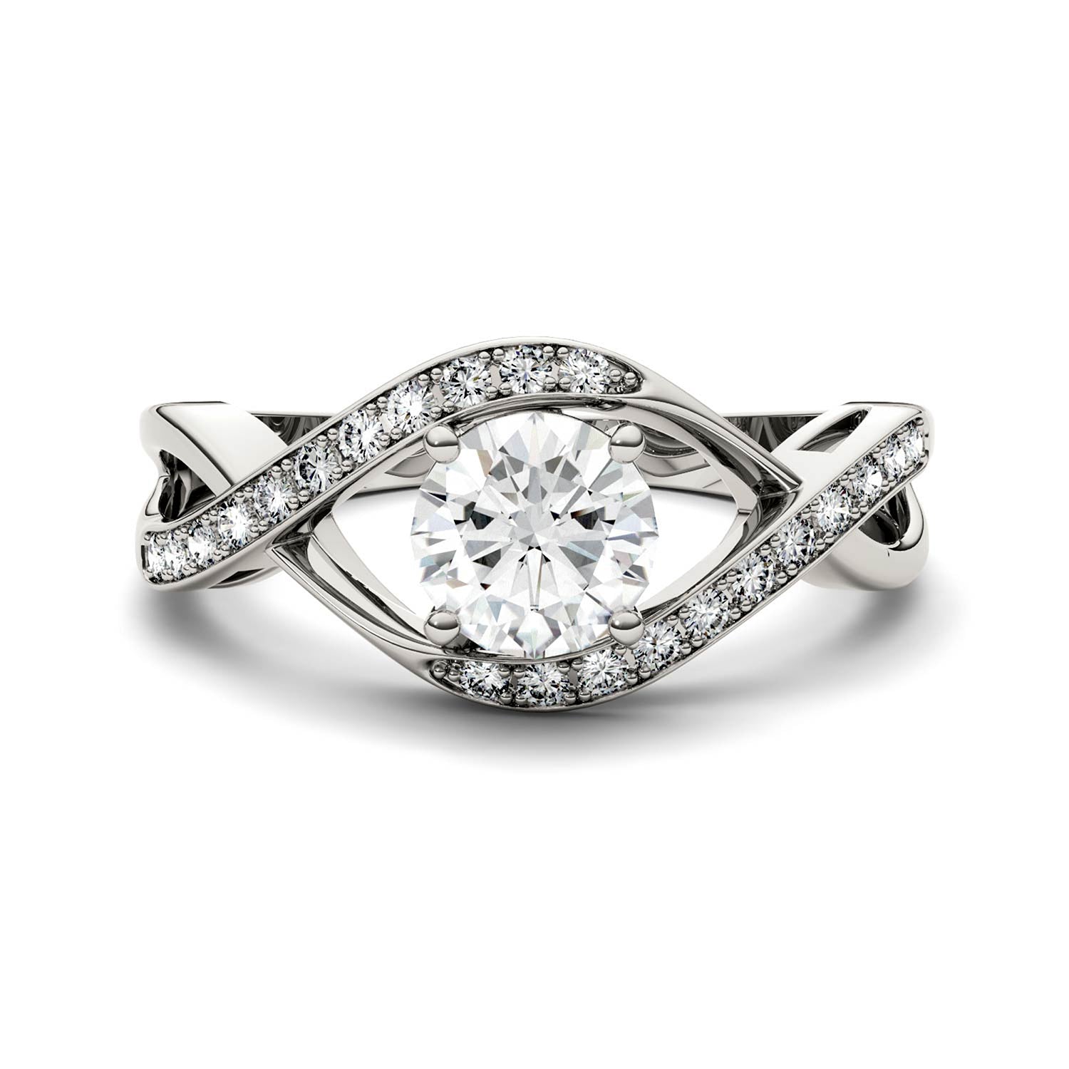 1.02 CTW DEW Round Forever Bright™ Moissanite Ring